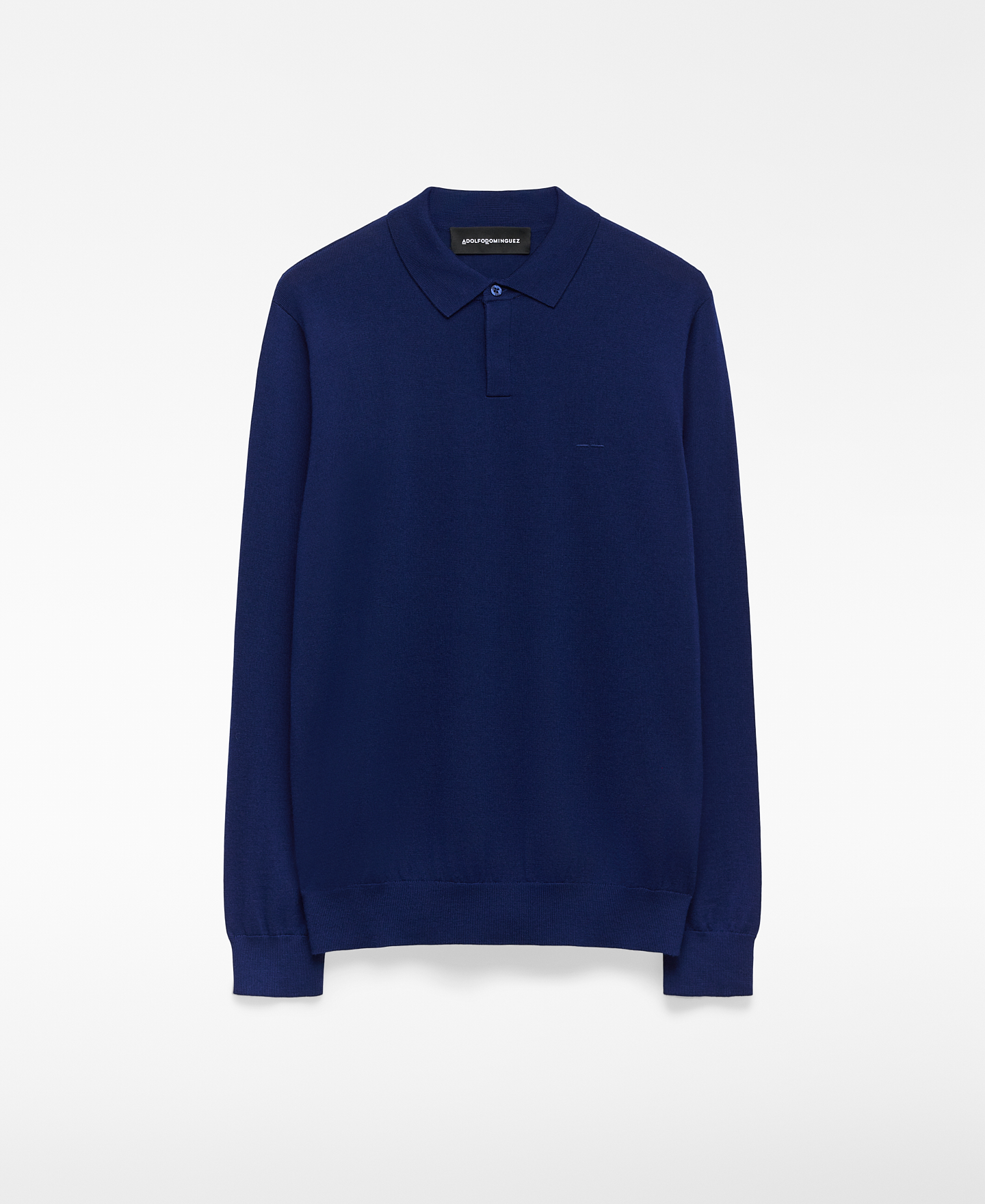 Polo manga larga lana merino hombre image number 4