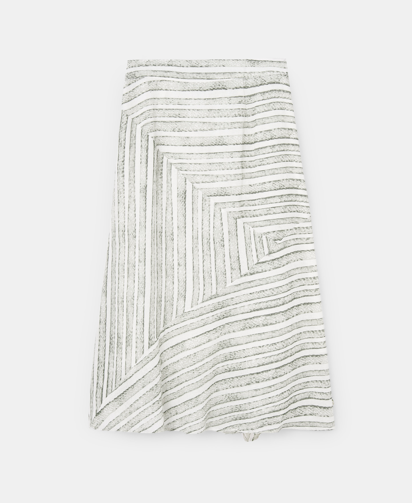 Linen and cotton striped skirt image number 5