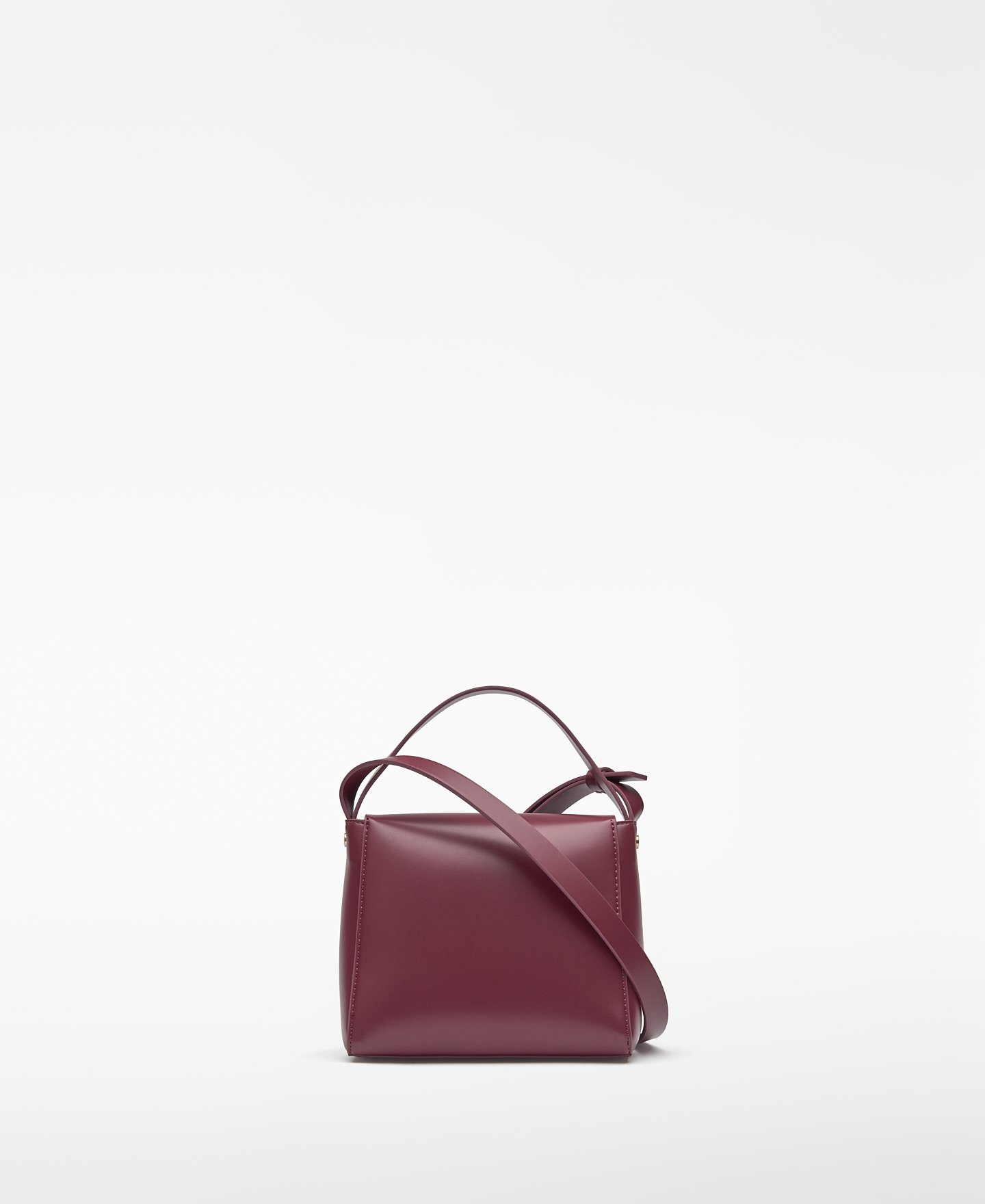 Mini bolsa a tiracolo com aba em Pele Não Pele para mulher image number 1