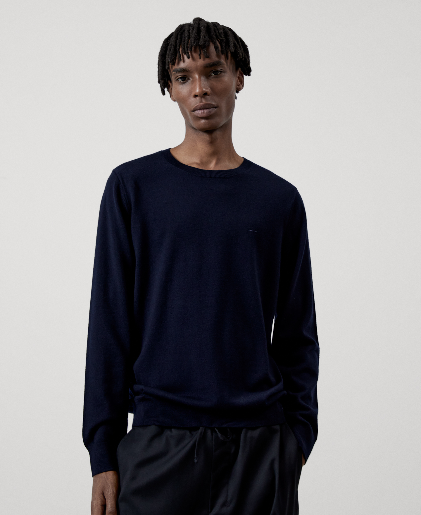 Merino wool crew neck sweater image number 0