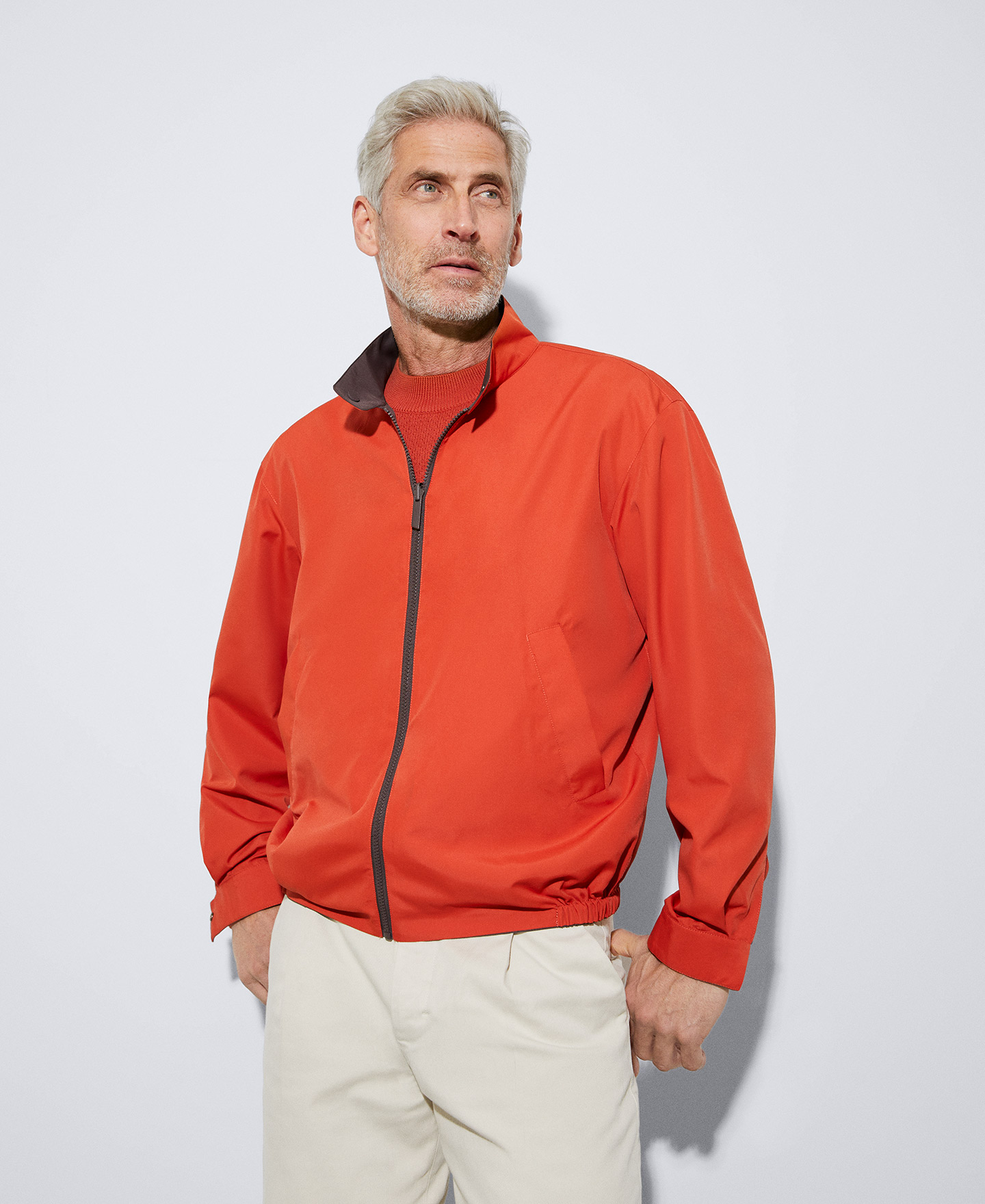 Reversible Mandarin collar jacket image number 3