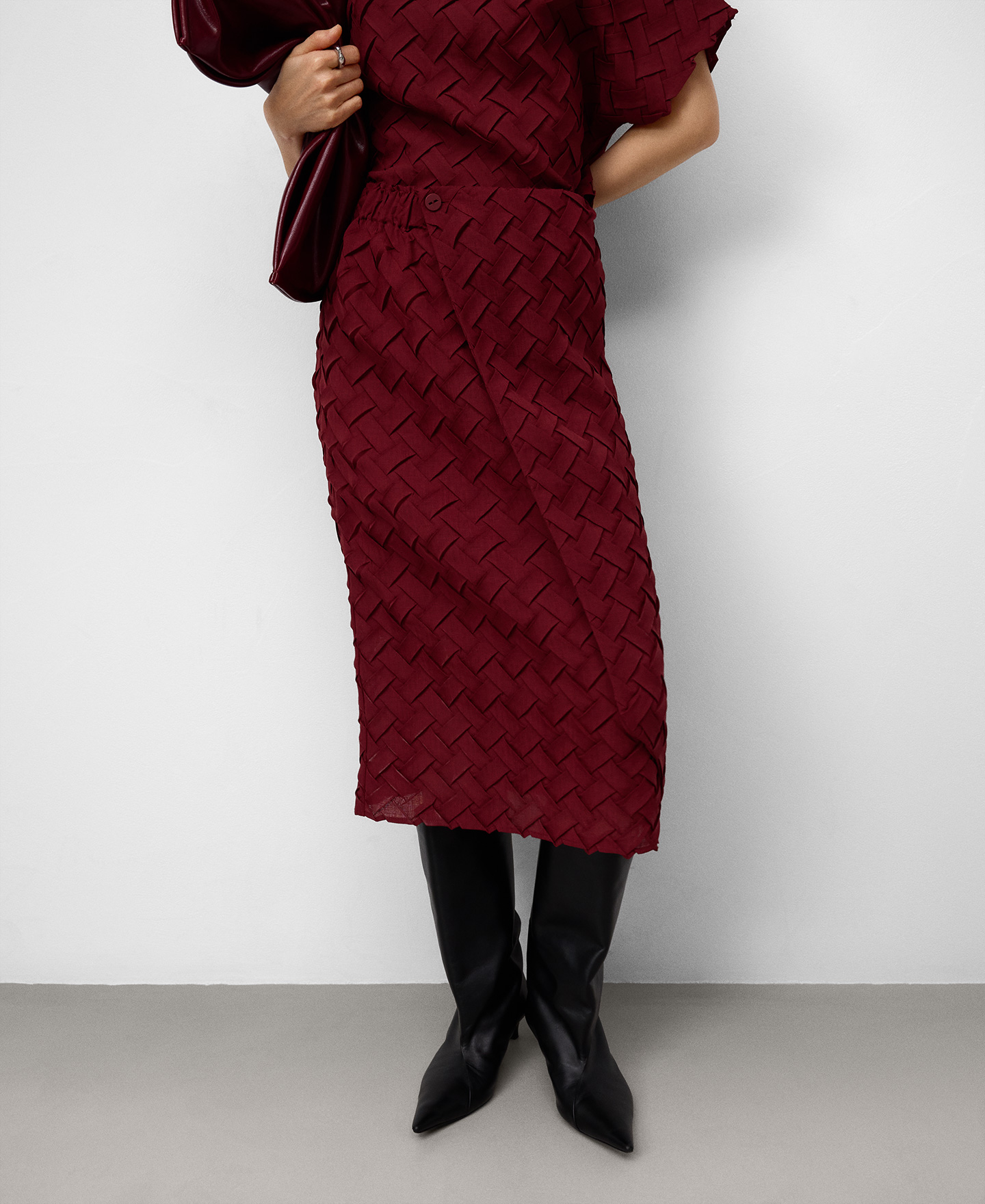 Leather wide-calf boot woman image number 4
