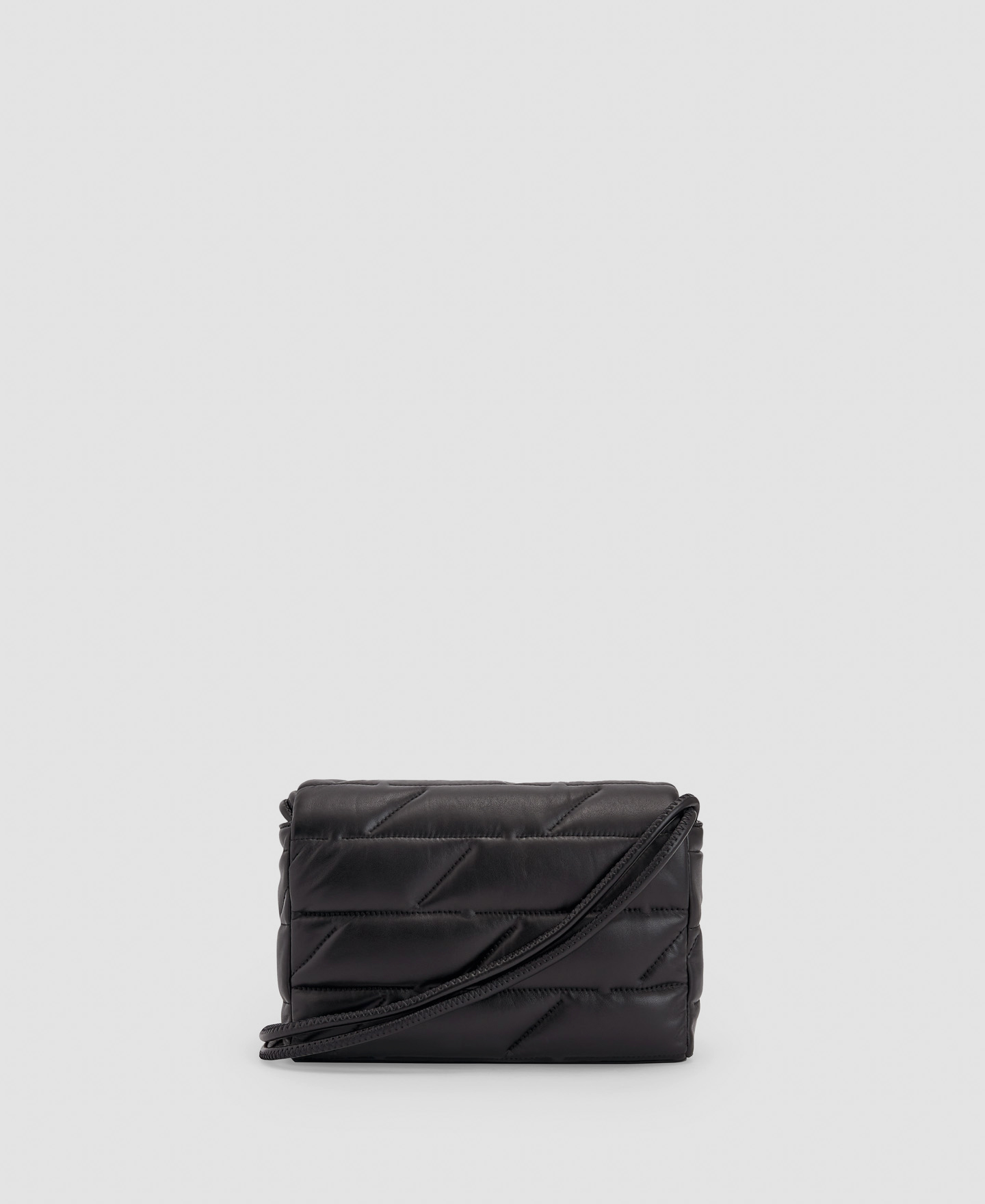 Deconstructed logo nappa shoulder bag image number 1
