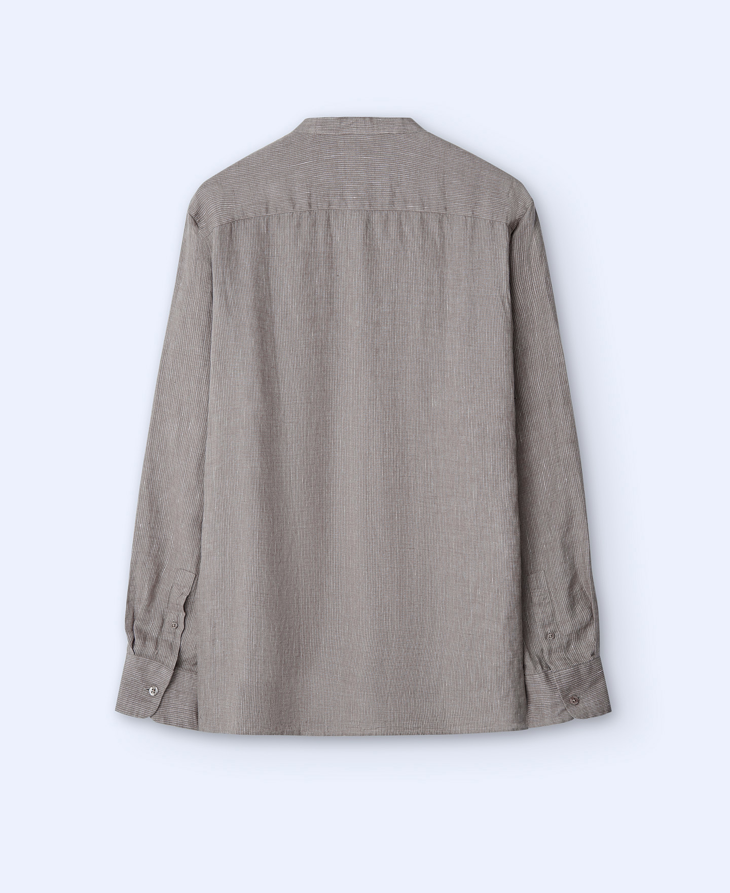 Linen Mandarin collar shirt image number 5