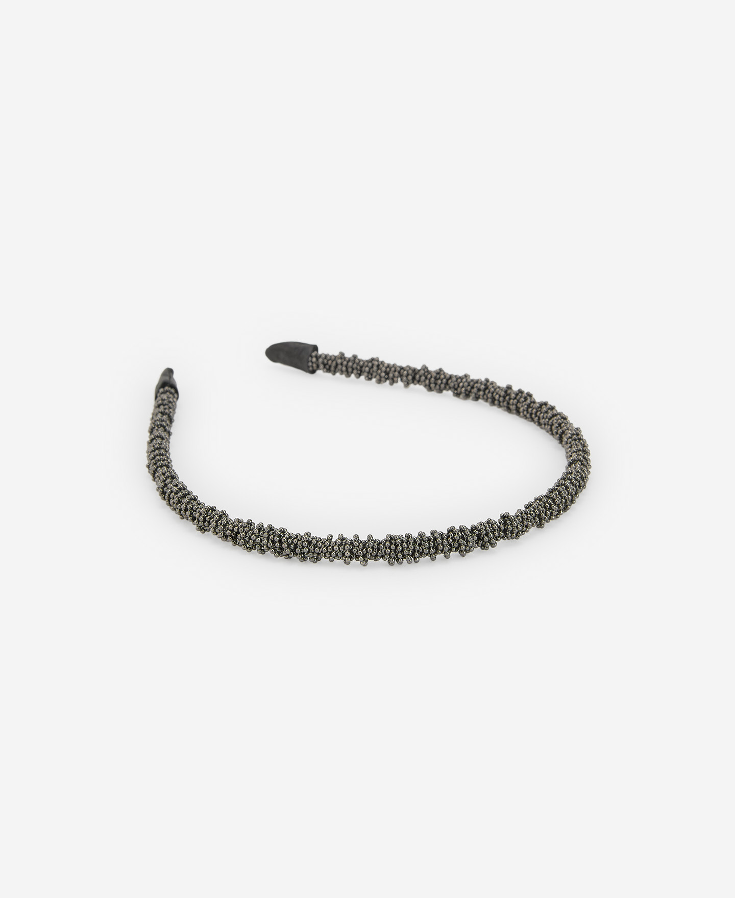 Diadema cuentas metálicas gris mujer image number 0