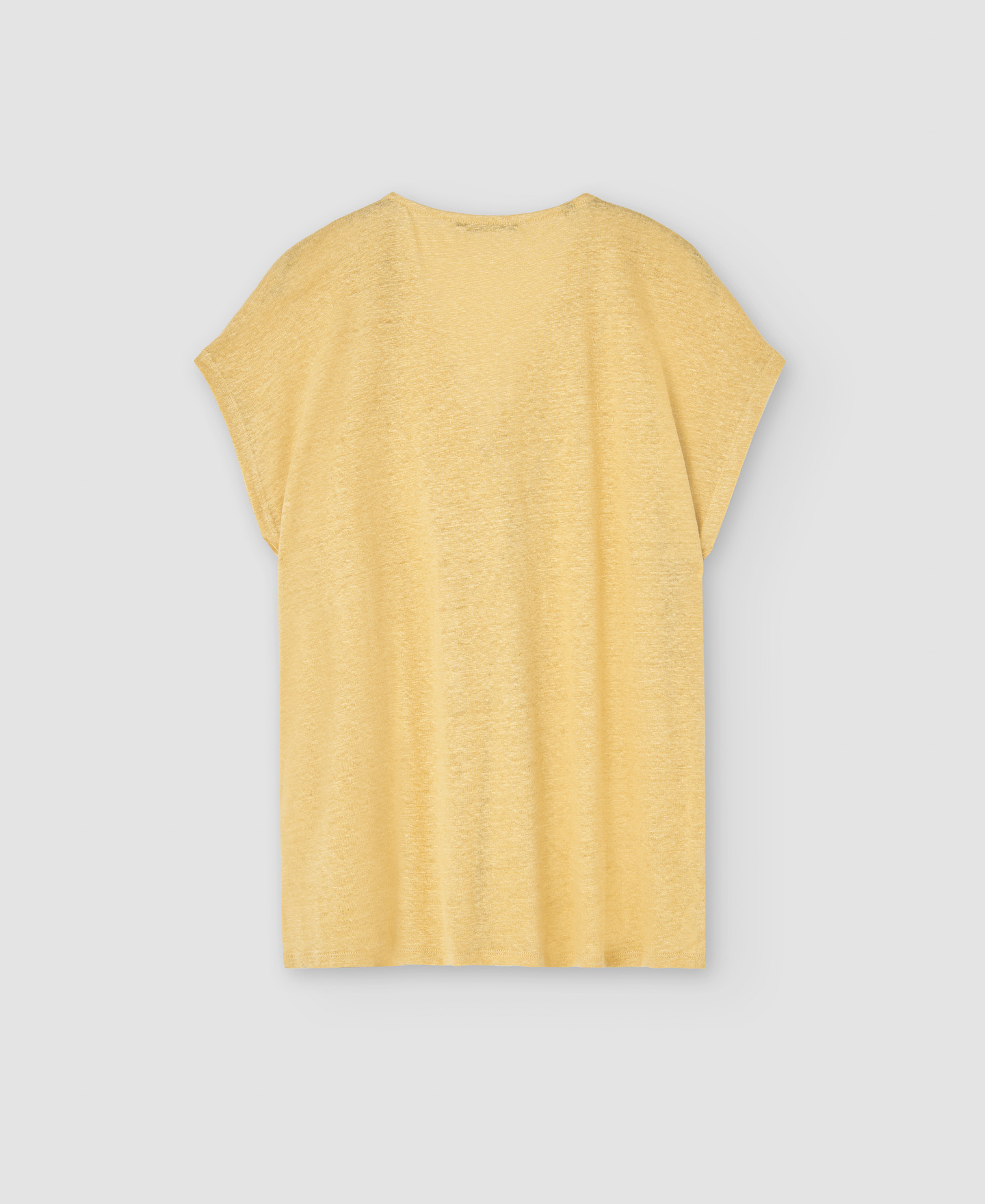 V-neck linen t-shirt image number 1