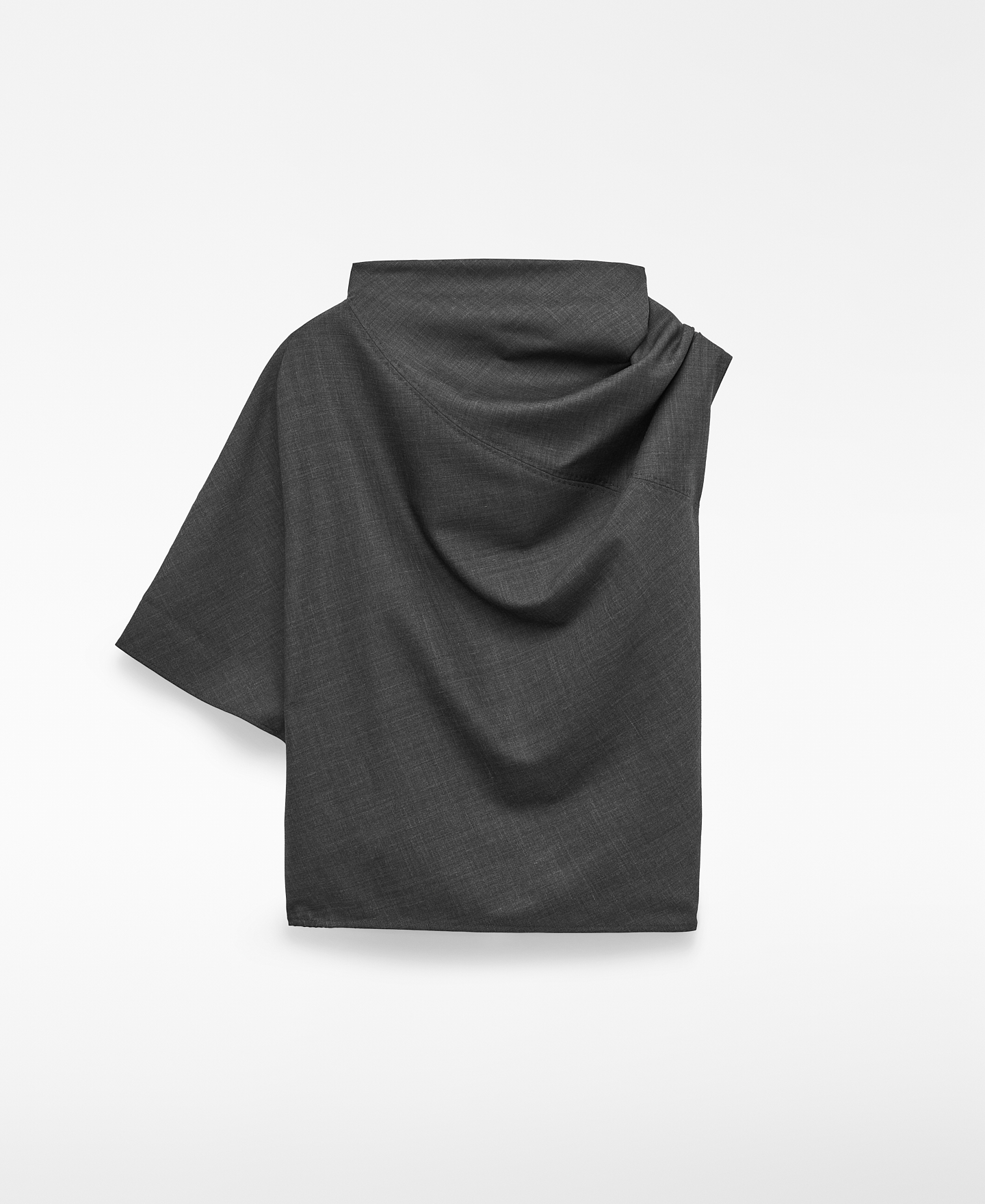 Draped neck asymmetric top image number 5