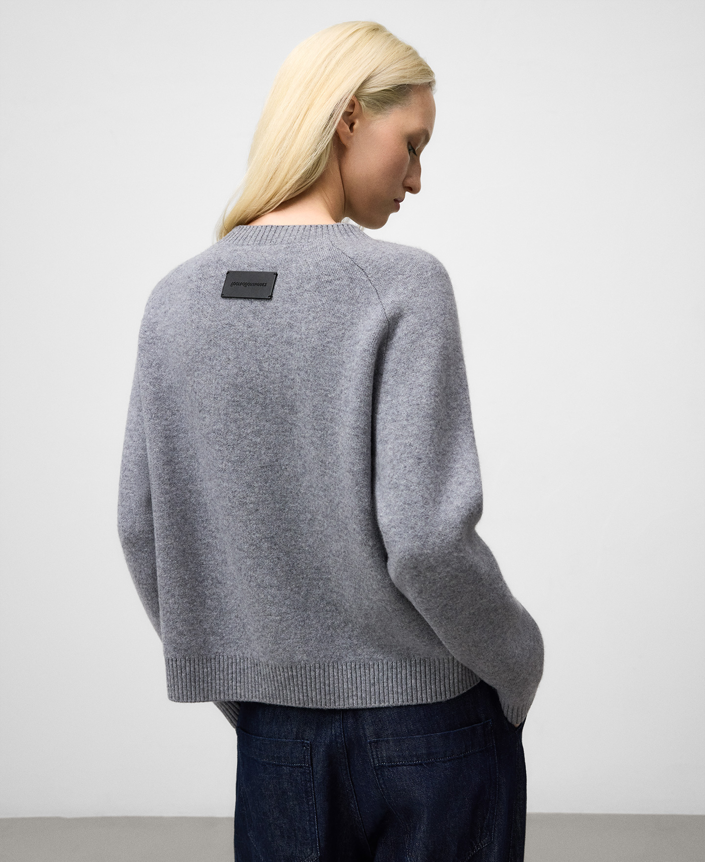 Wool sweater with metal piece woman image number 2