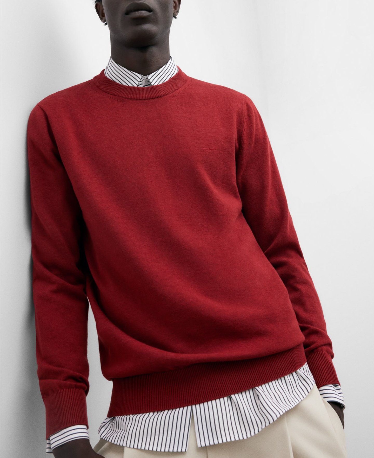 Jersey hombre cuello caja en algodón image number 0