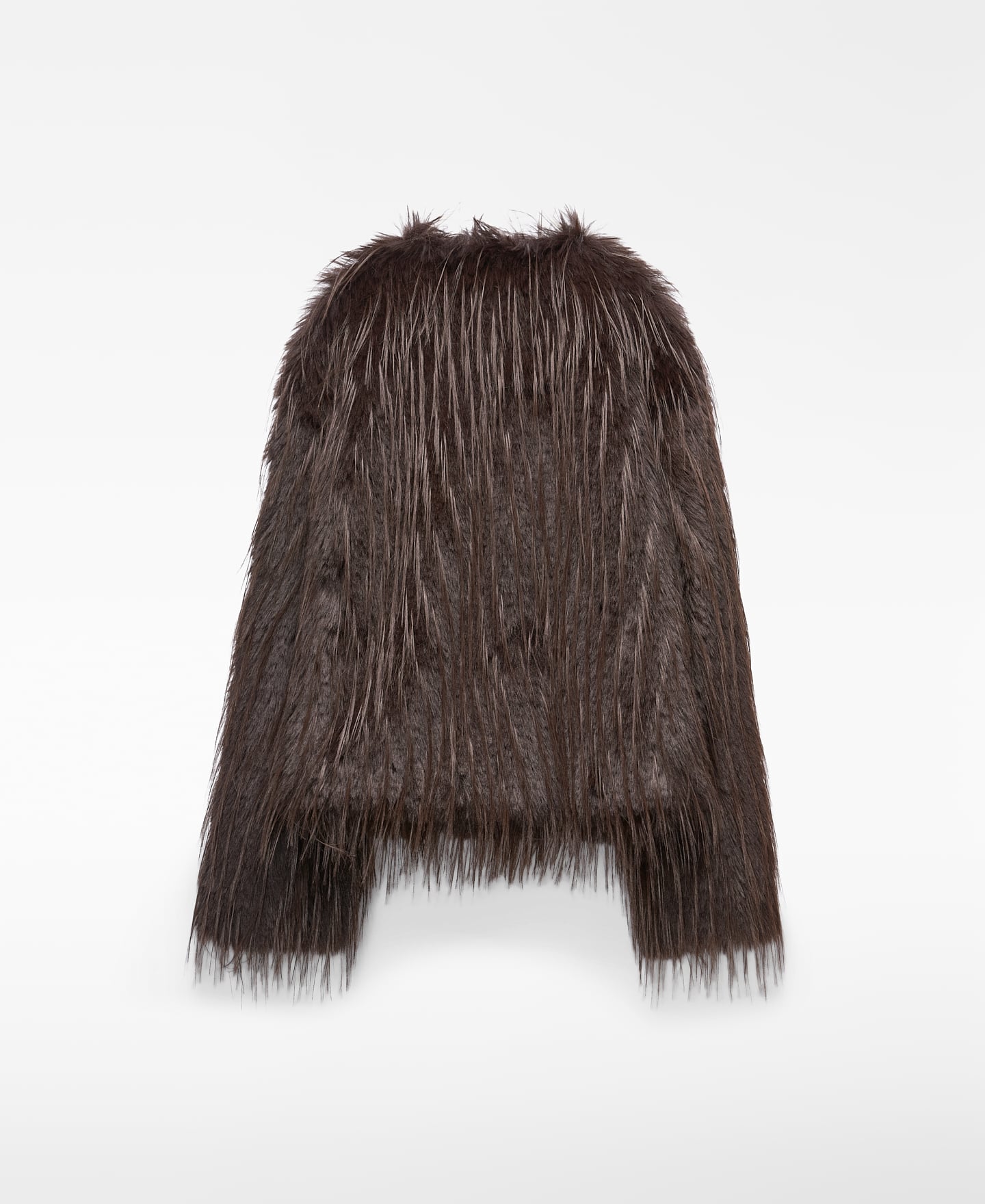 Long-haired faux fur coat image number 5