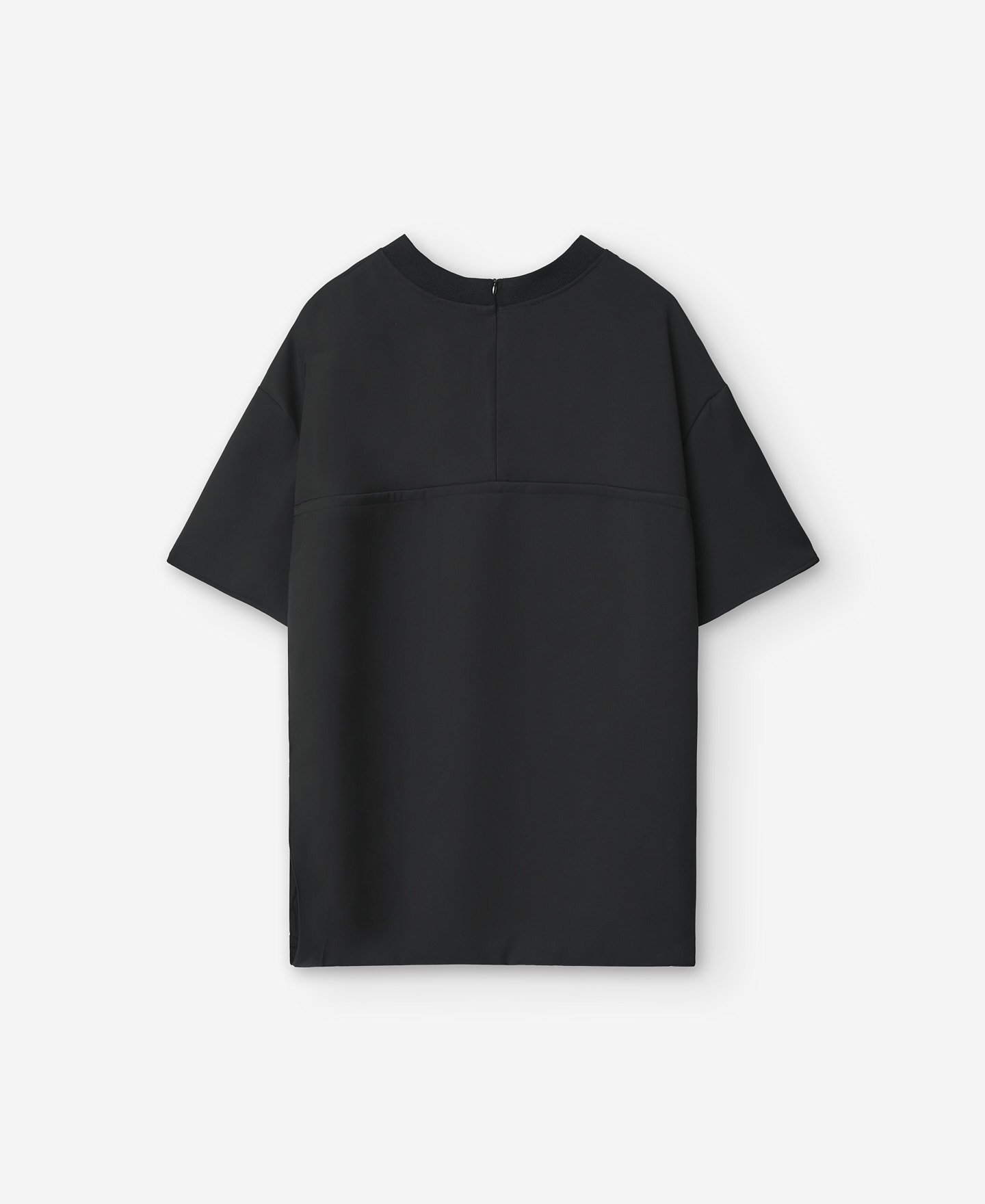 Black asymmetric T-shirt for women image number 5