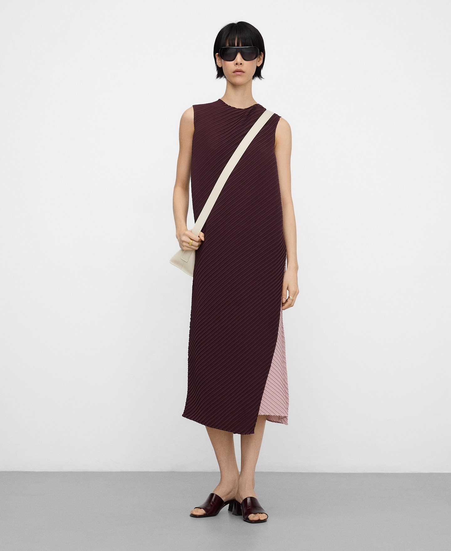 Layered crinkle dress image number 1