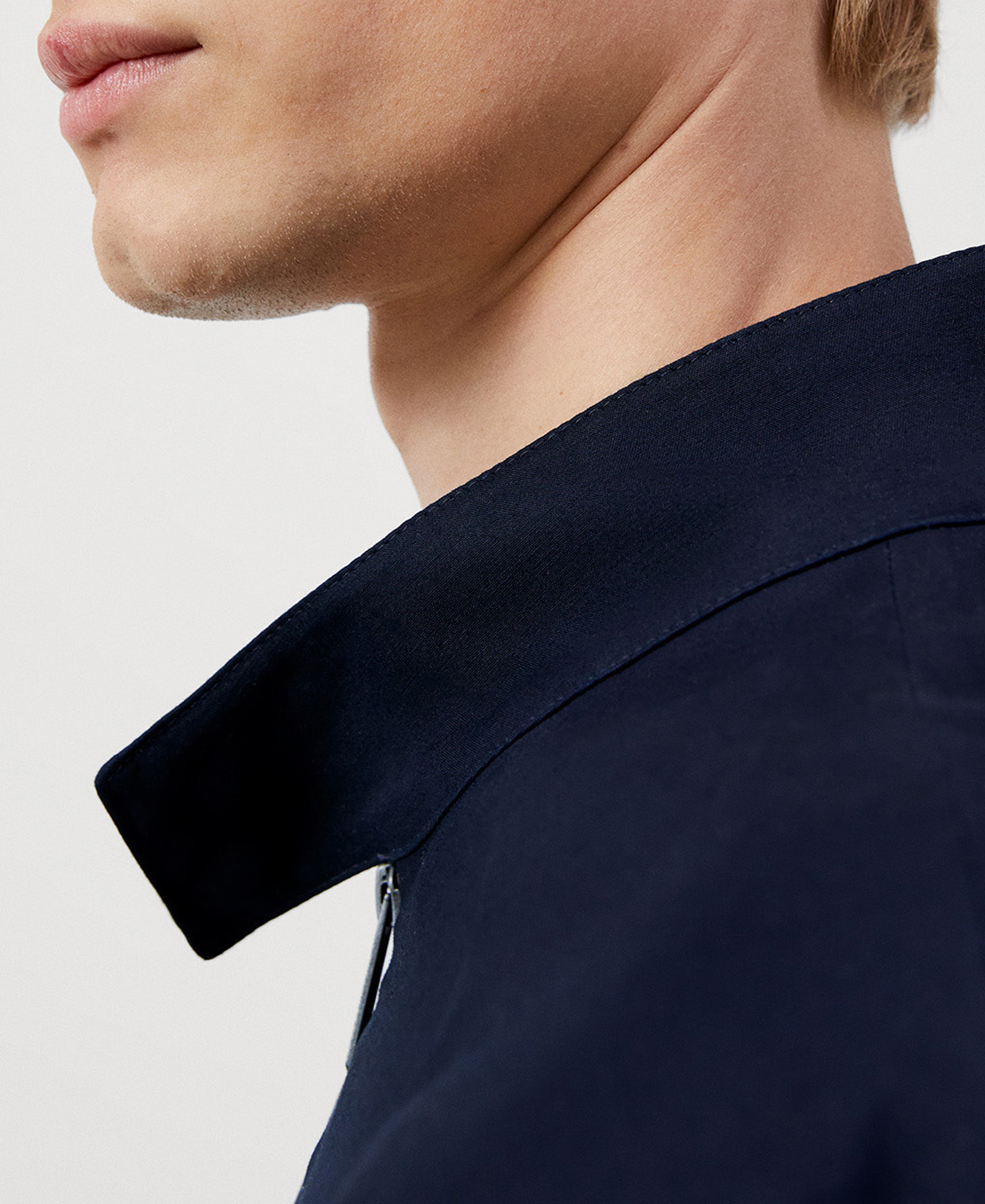 Stretch cotton Mao collar jacket image number 3