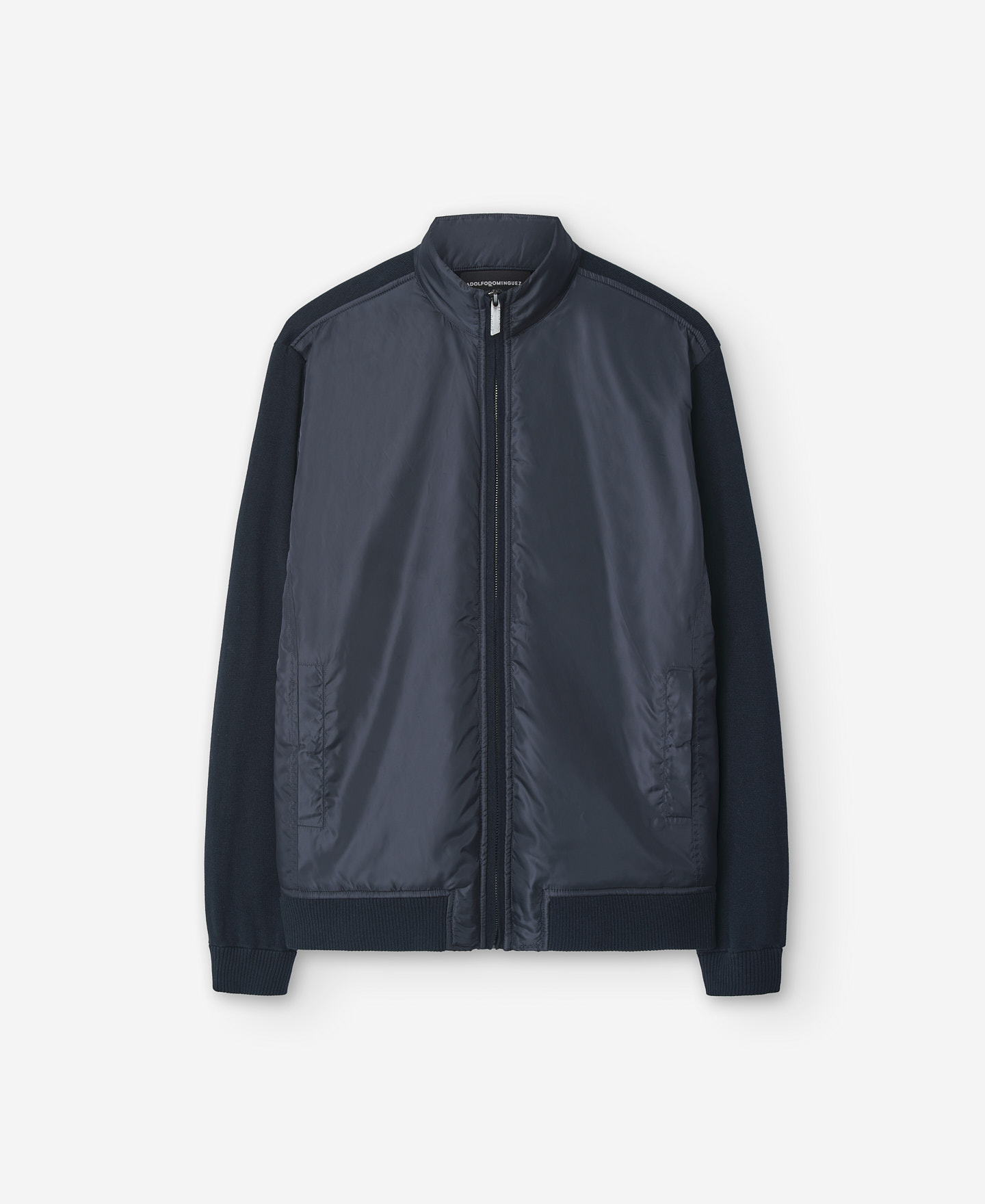 Navy blue cotton cardigan for men image number 4