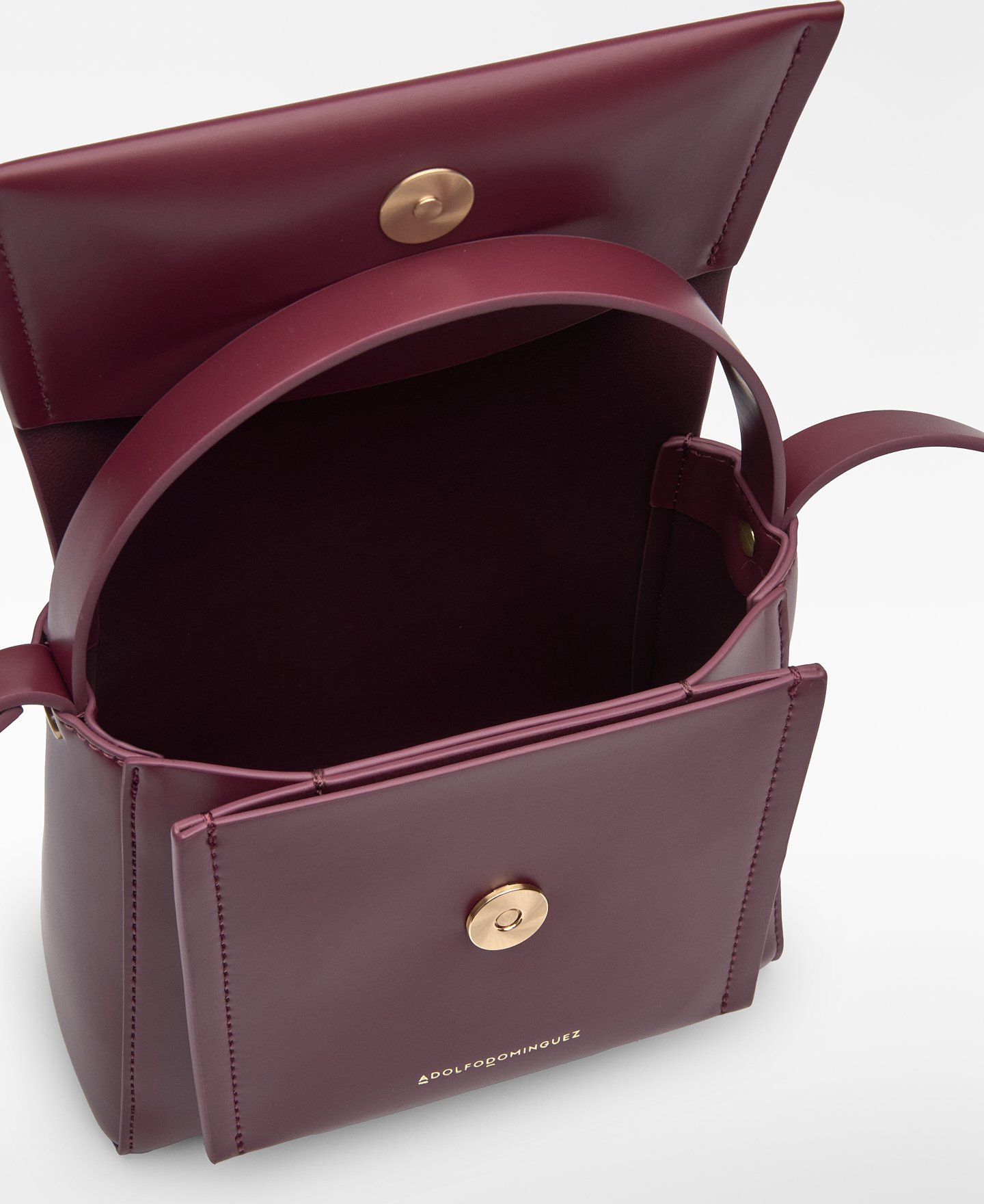 Mini bolsa a tiracolo com aba em Pele Não Pele para mulher image number 2