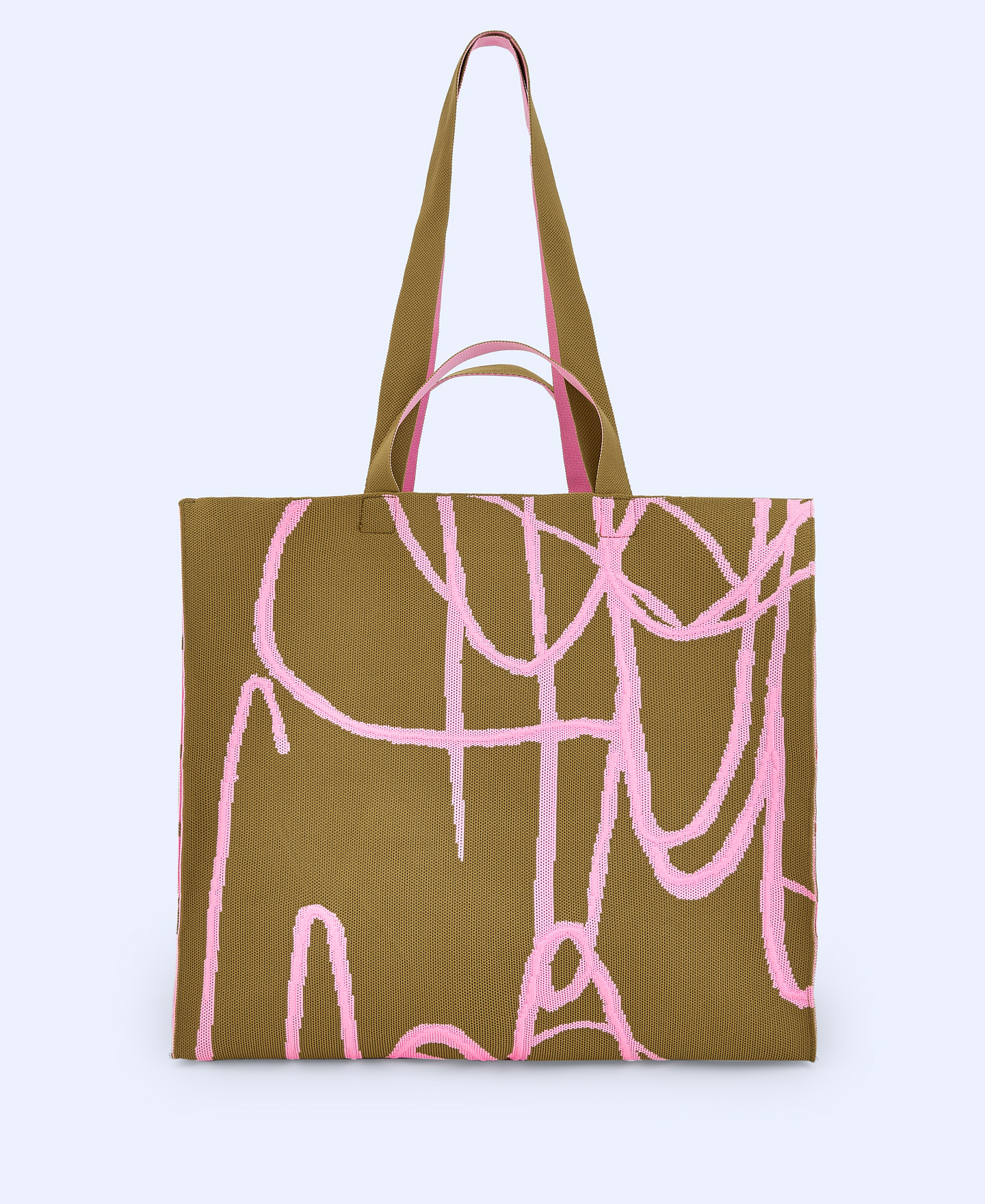 Printed knit maxi shopper image number 1
