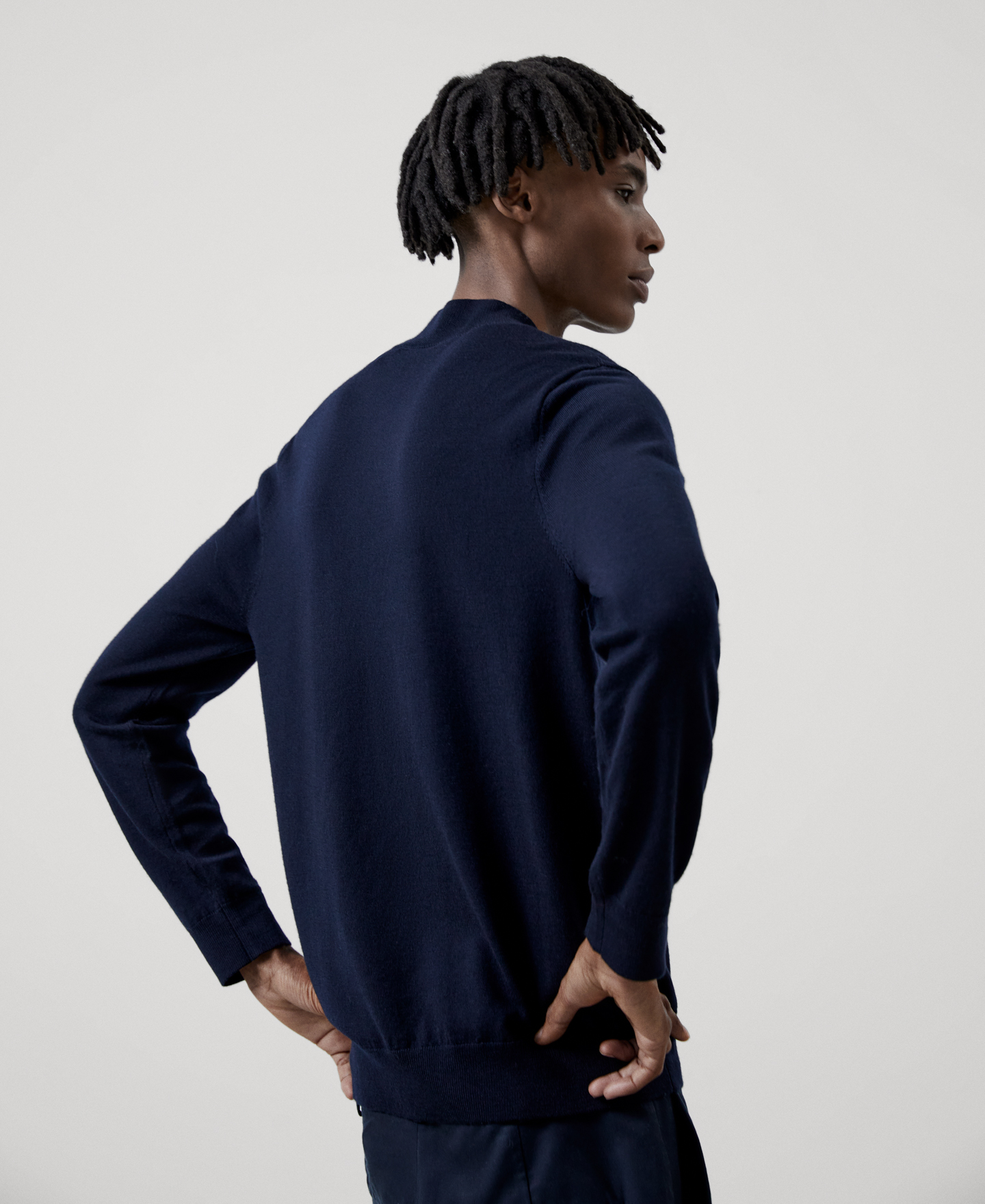 Merino wool perkins collar sweater image number 2