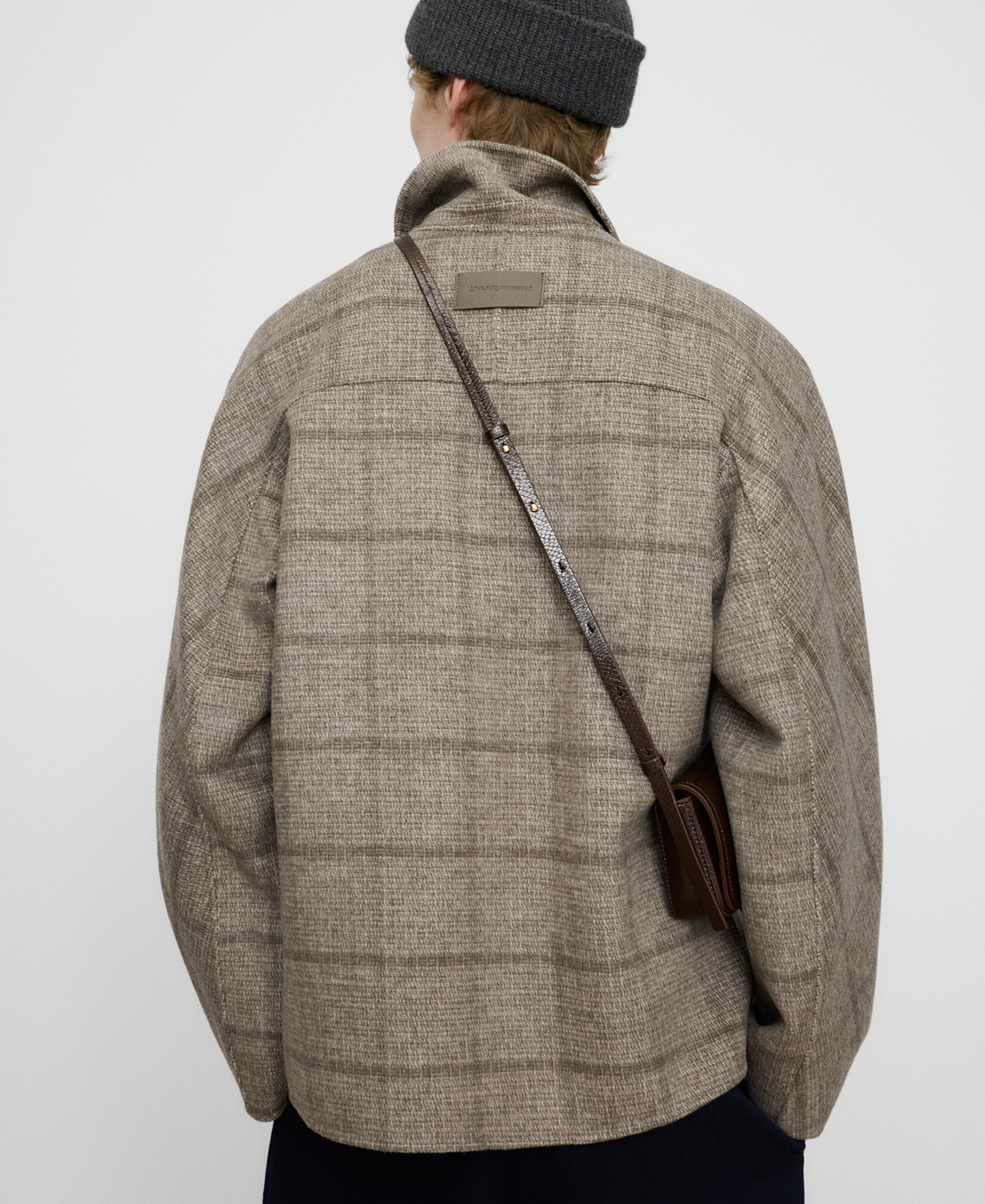 Wool blend double-faced checkered jacket image number 2