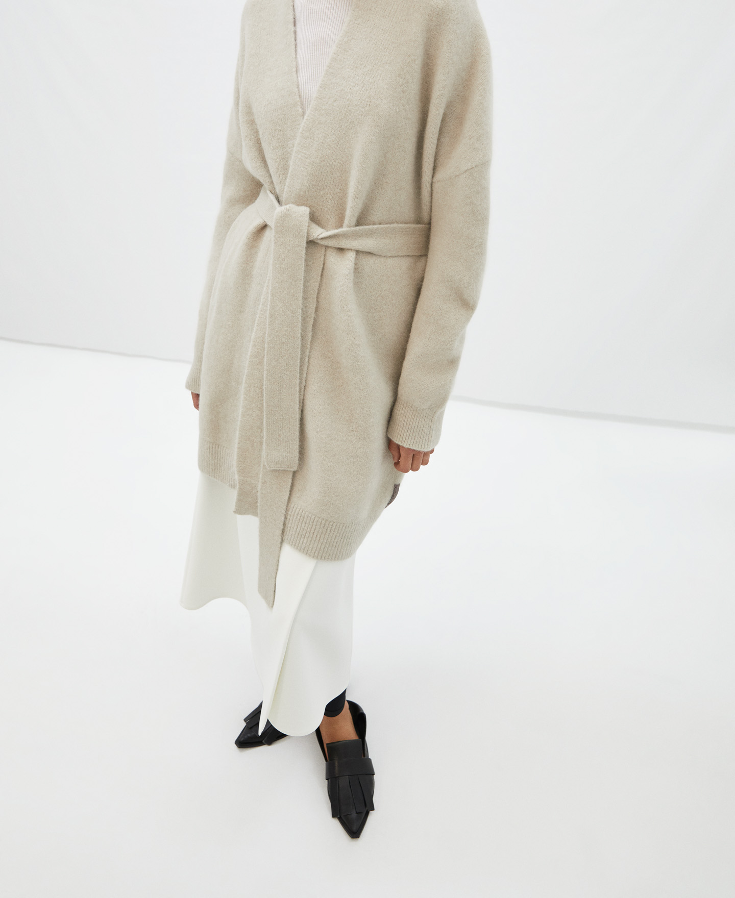 Long jacket without buttons image number 3