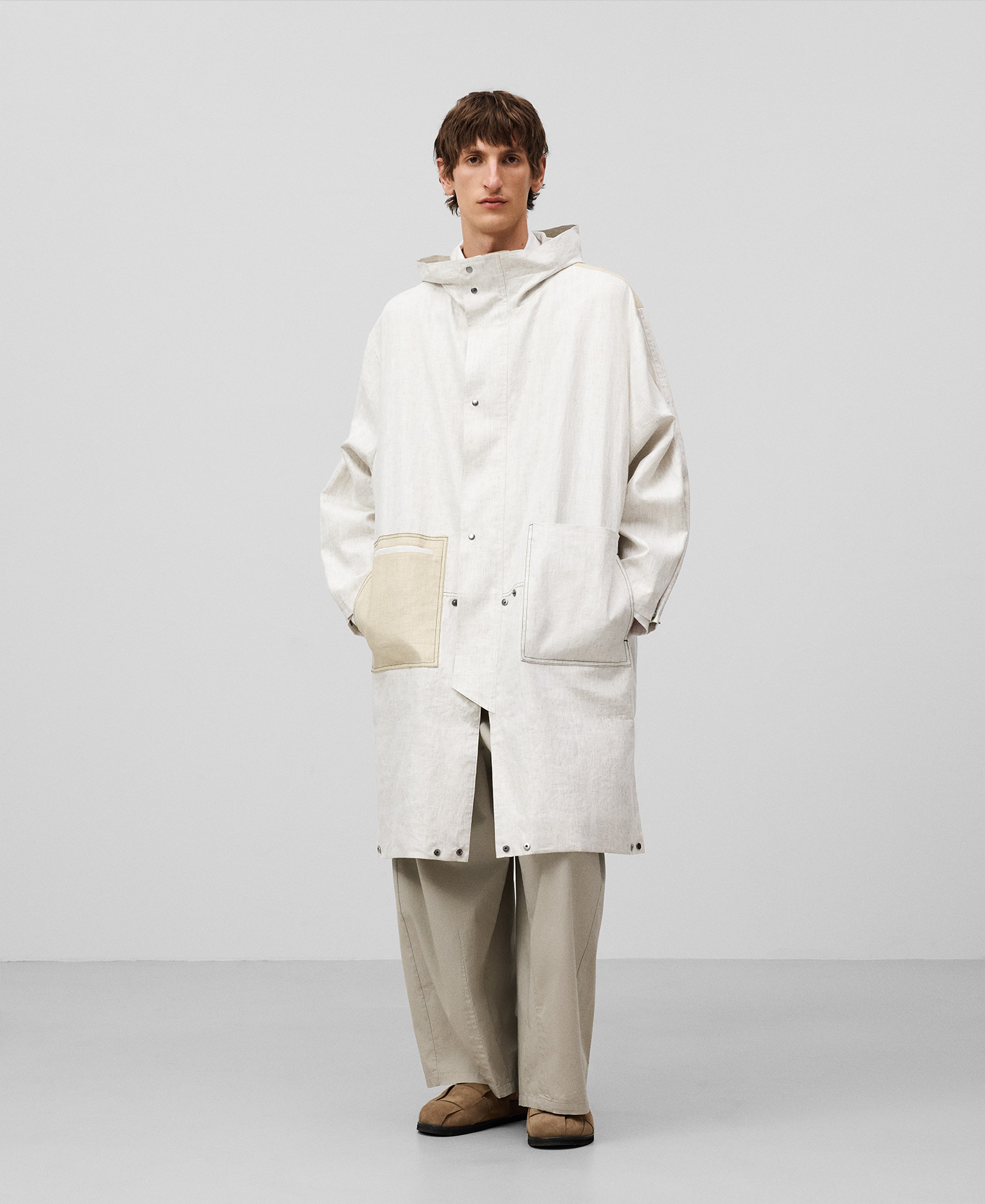 Foldable parka with hood man image number 1