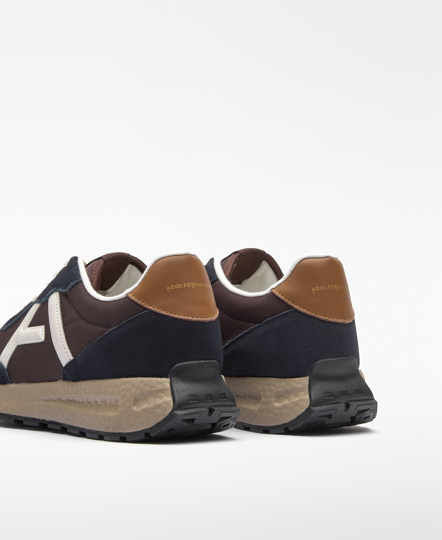 Leather nylon maxi logo sneaker woman image number 2