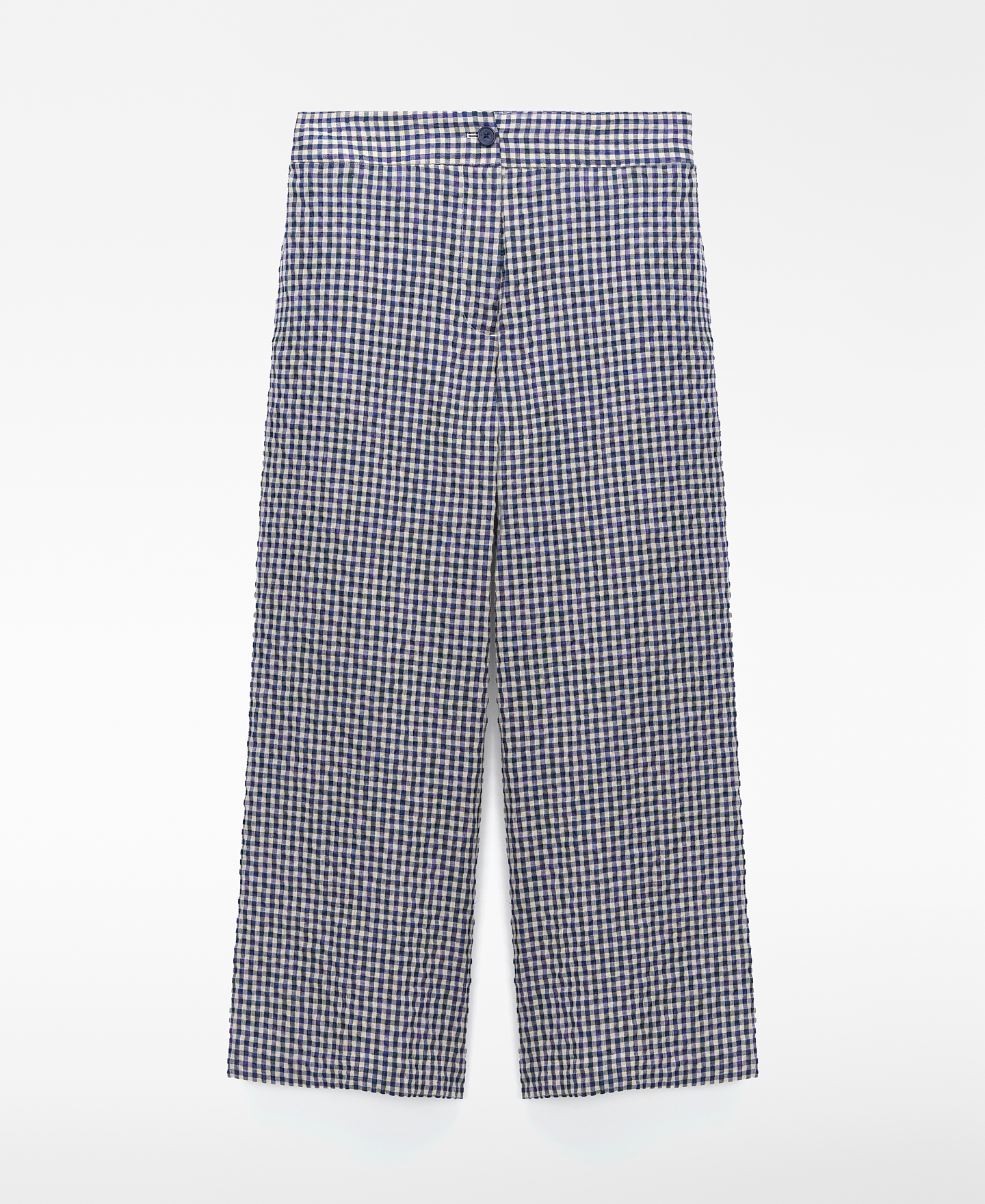 Gingham seersucker trousers image number 4