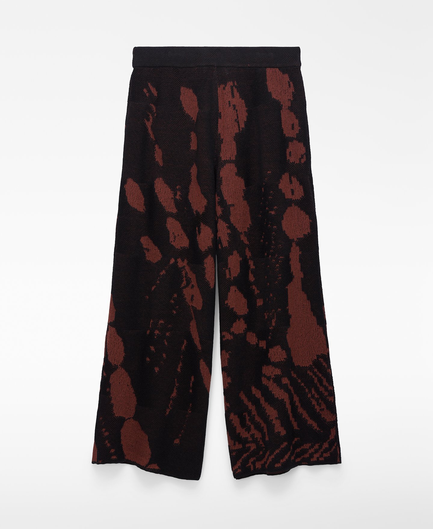 Jacquard knit animal print trousers image number 5