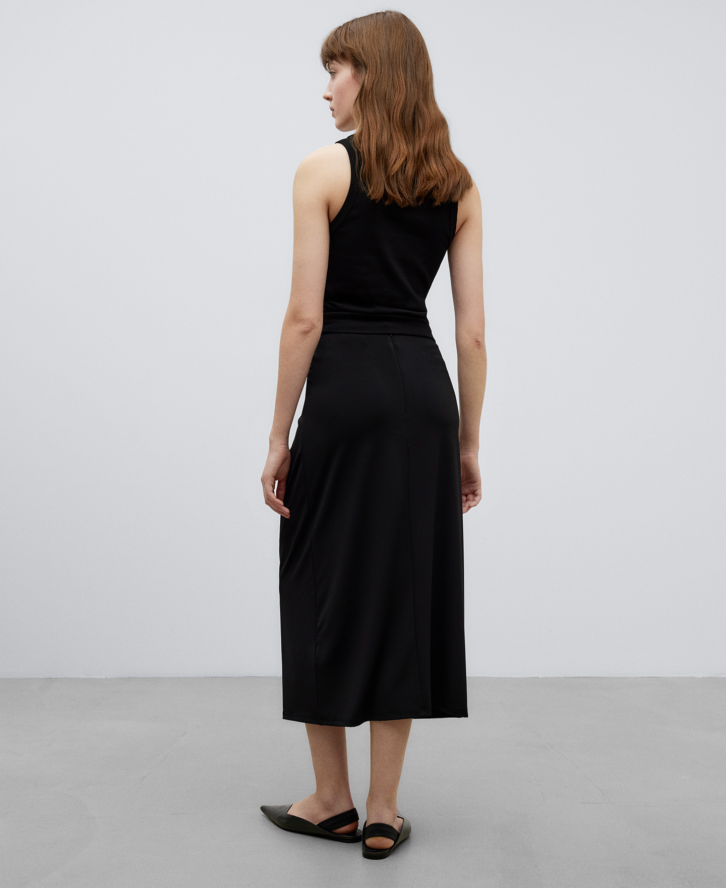 Jupe asymétrique noire pour femme image number 2
