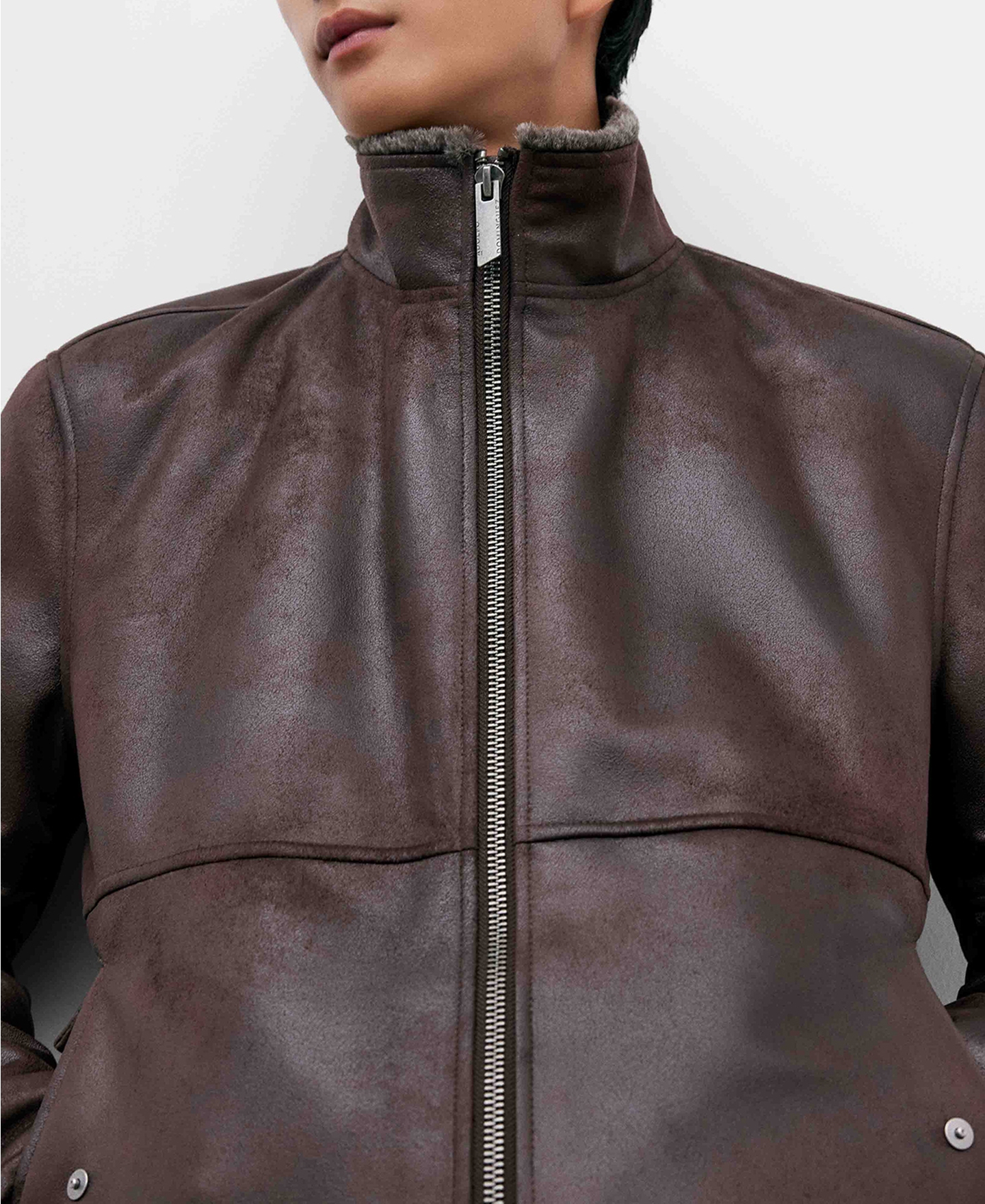 Chaqueta en poliéster marrón para hombre image number 3