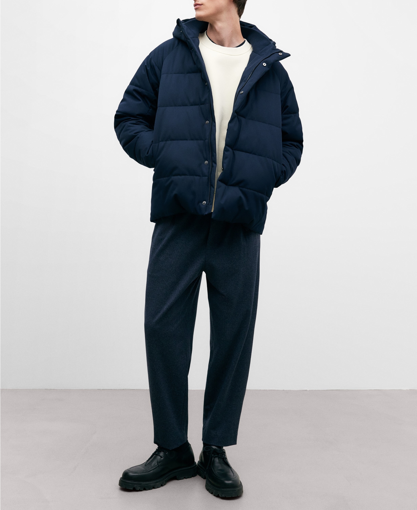 Elasticated waist tailored trousers image number 1