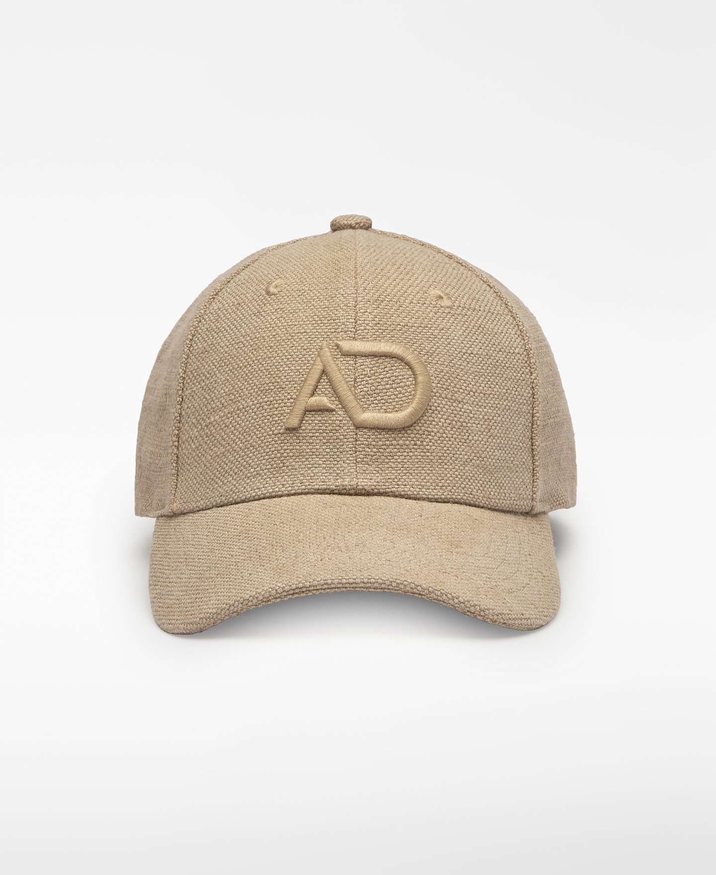 Linen and cotton embroidered logo cap image number 0
