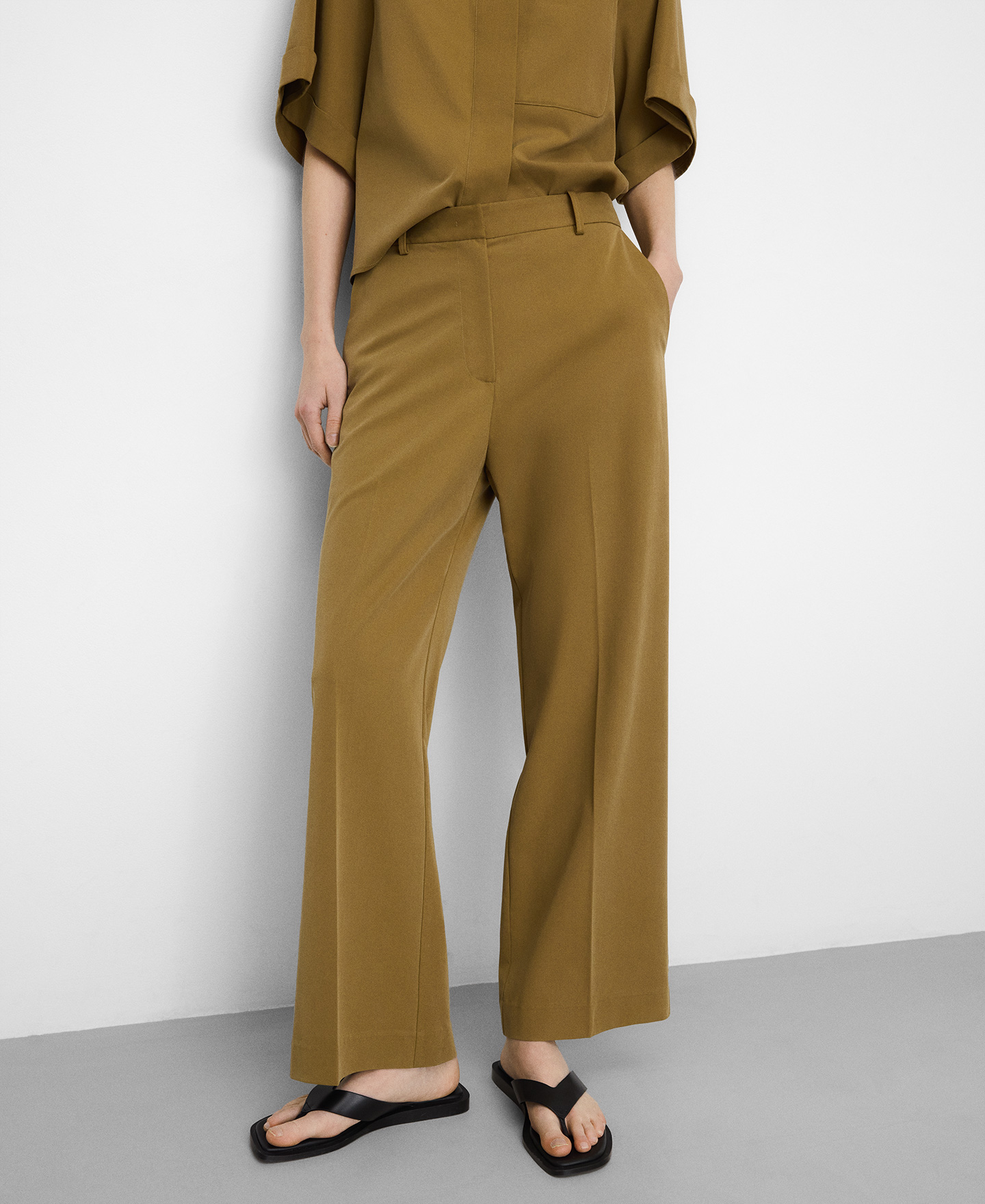 Ankle-length trousers woman image number 0