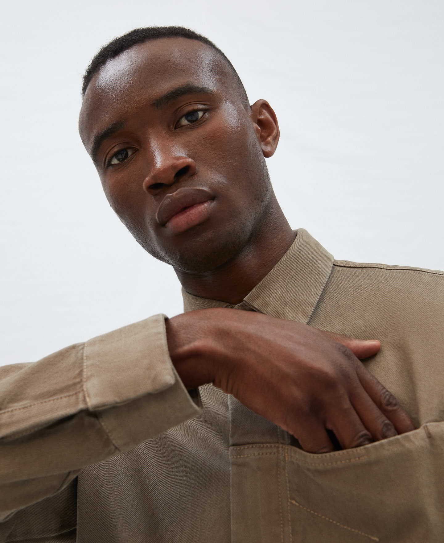 Cotton twill overshirt image number 3