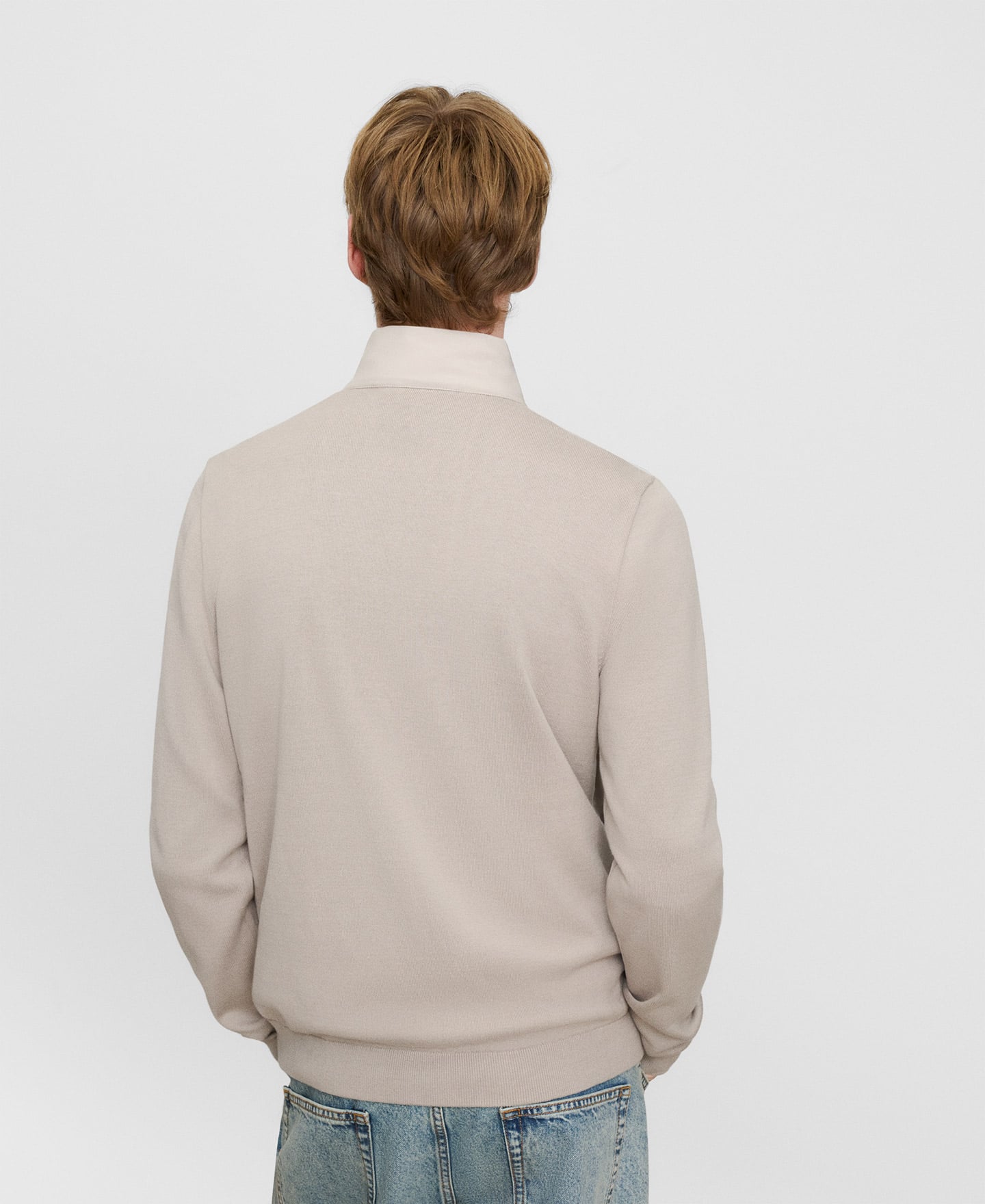Chaqueta cuello tira nailon y punto image number 2