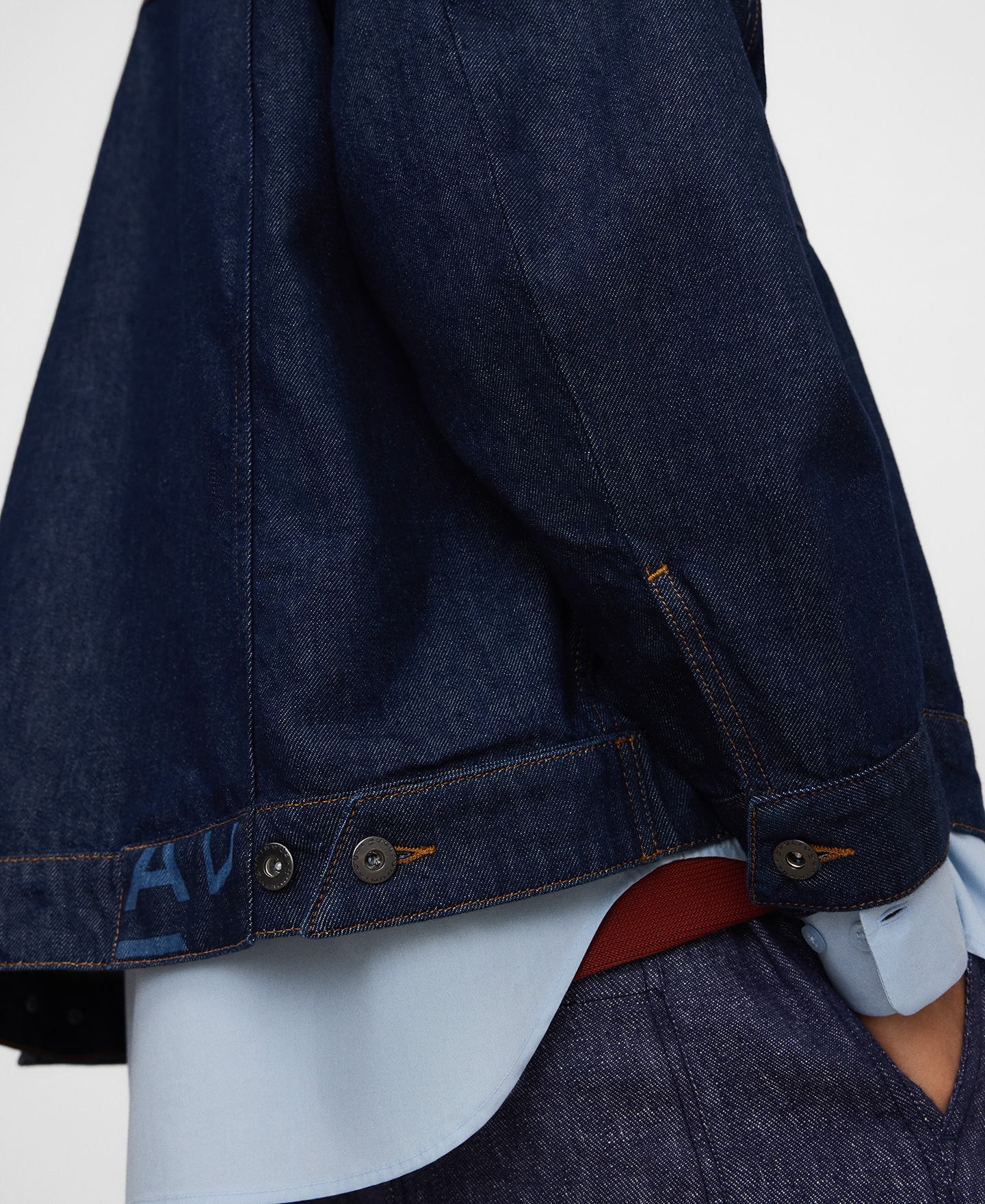 Coton denim oversize jacket image number 3