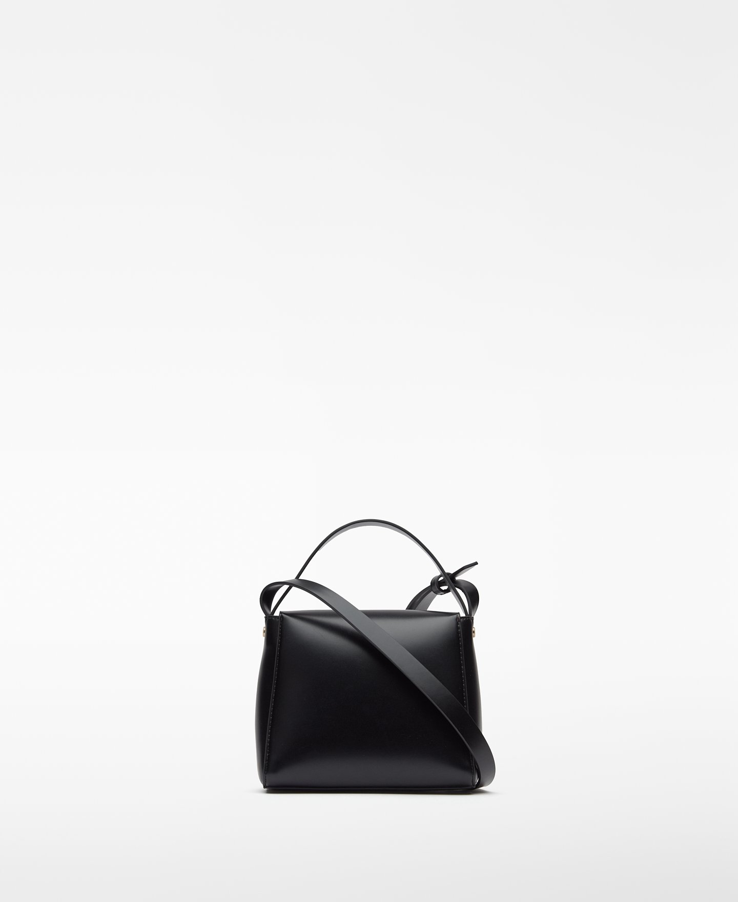 Mini bolsa a tiracolo com aba em Pele Não Pele para mulher image number 1
