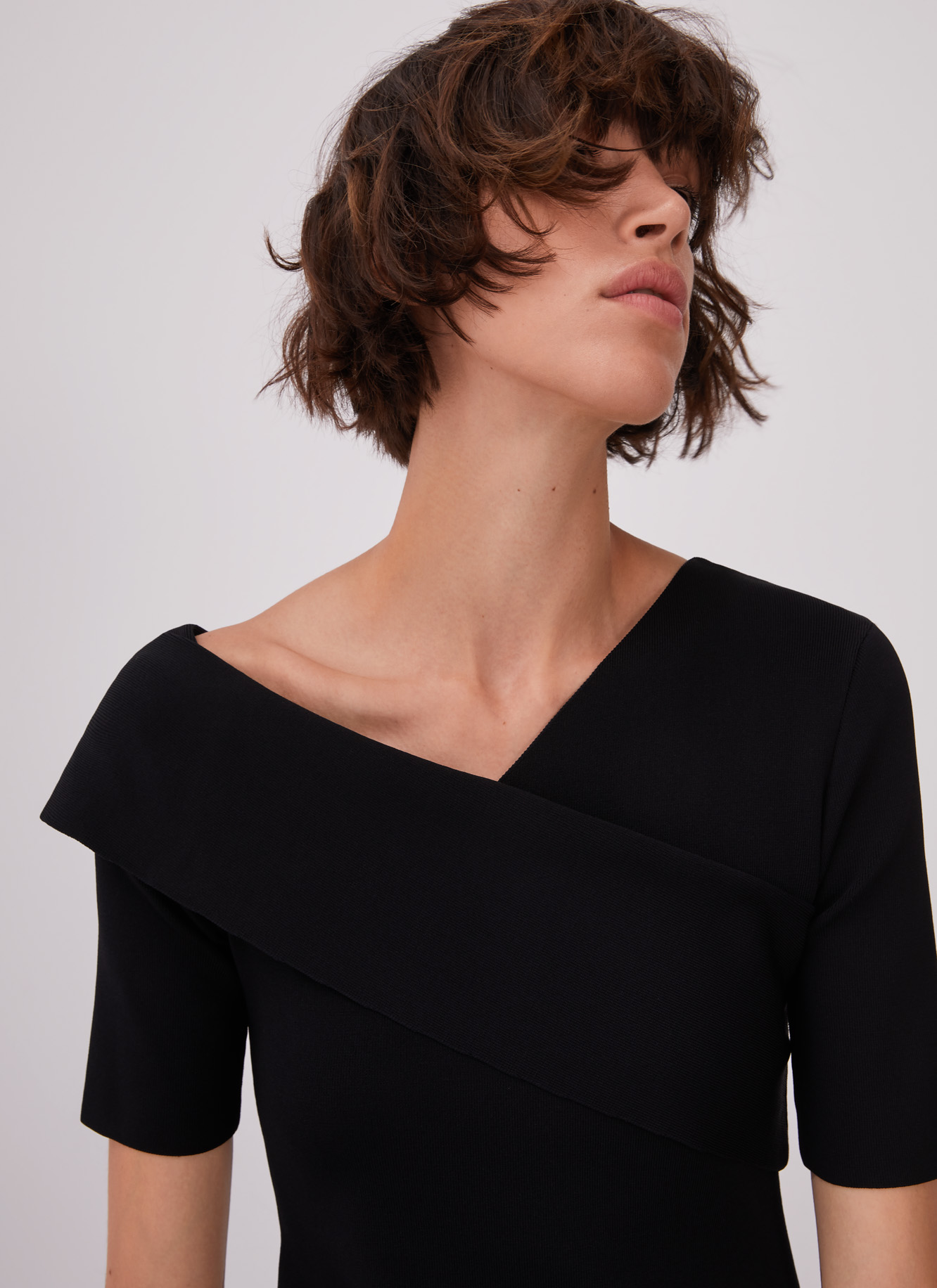 Thick-stretch knit dress image number 2