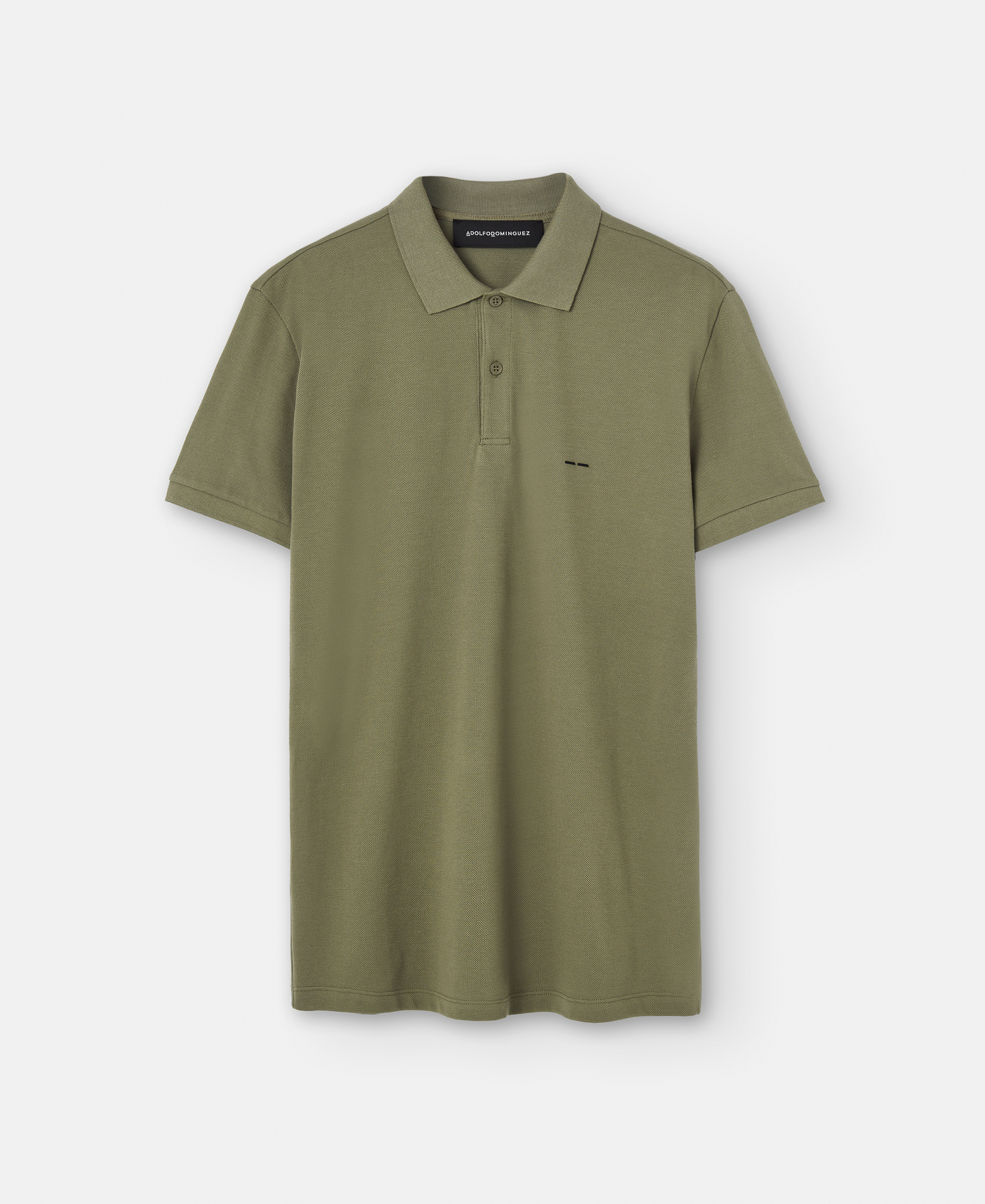 Cotton pique two button polo shirt image number 4