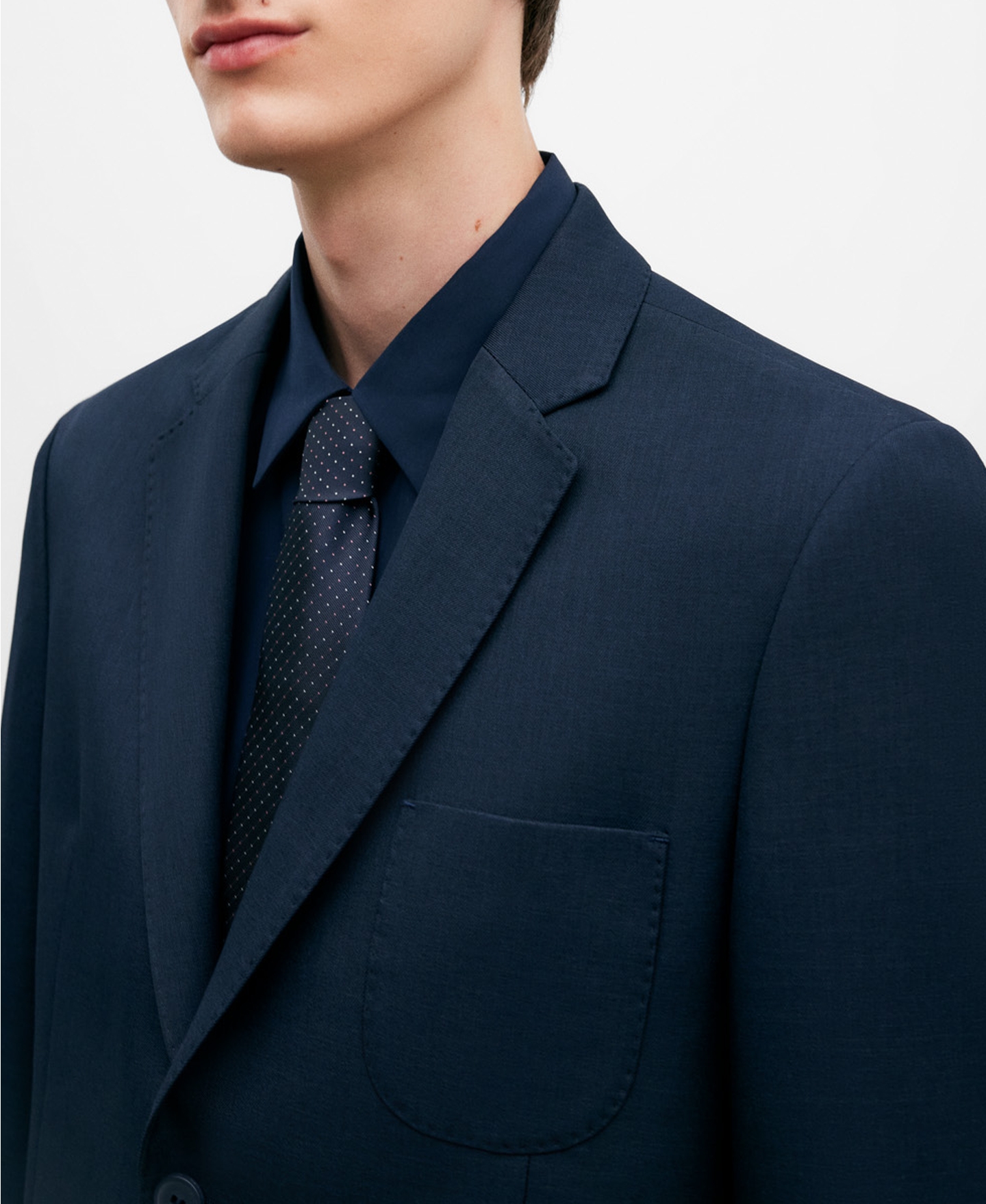 Blazer dos botones azul hombre image number 3