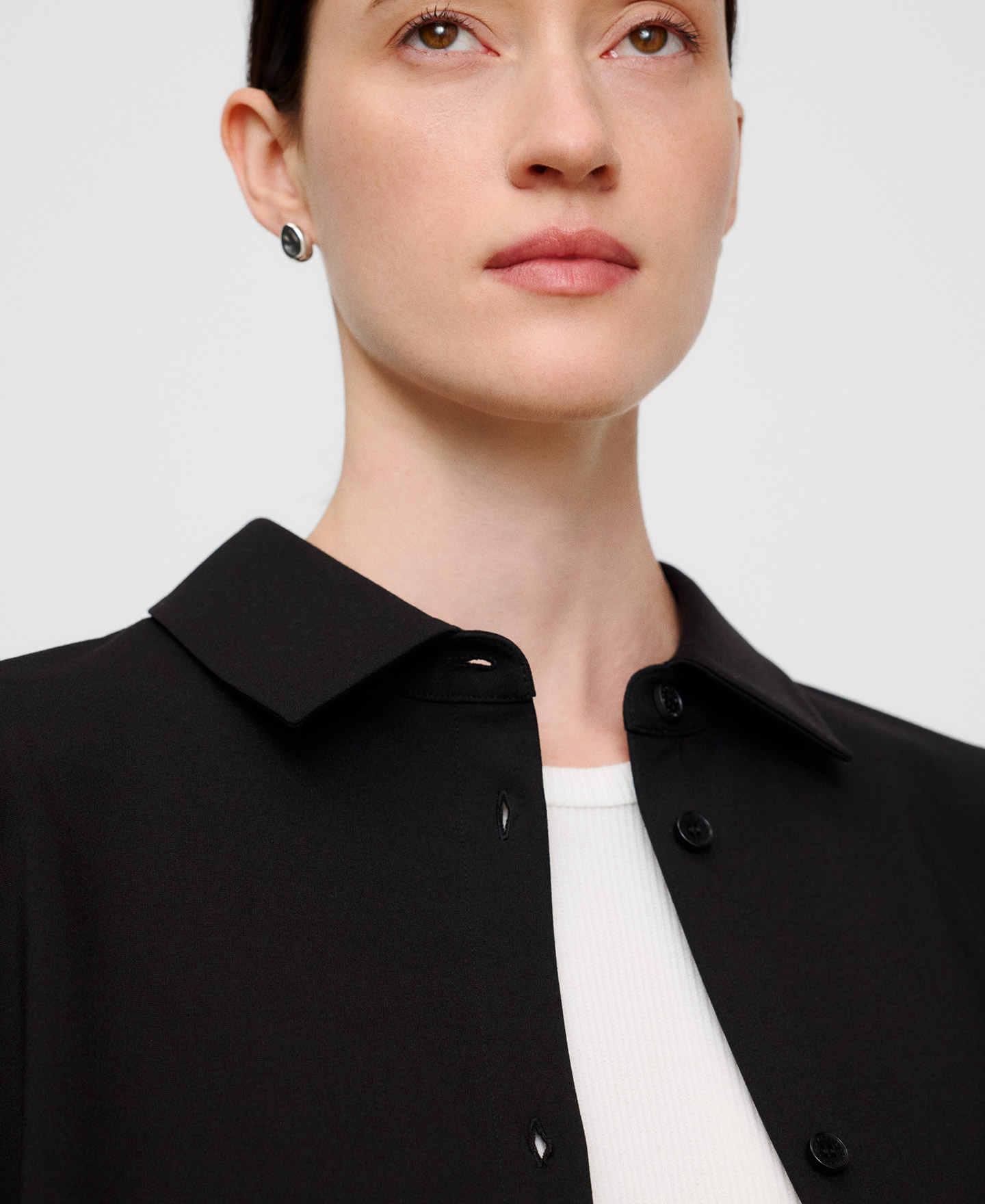 Spread collar loose shirt image number 3