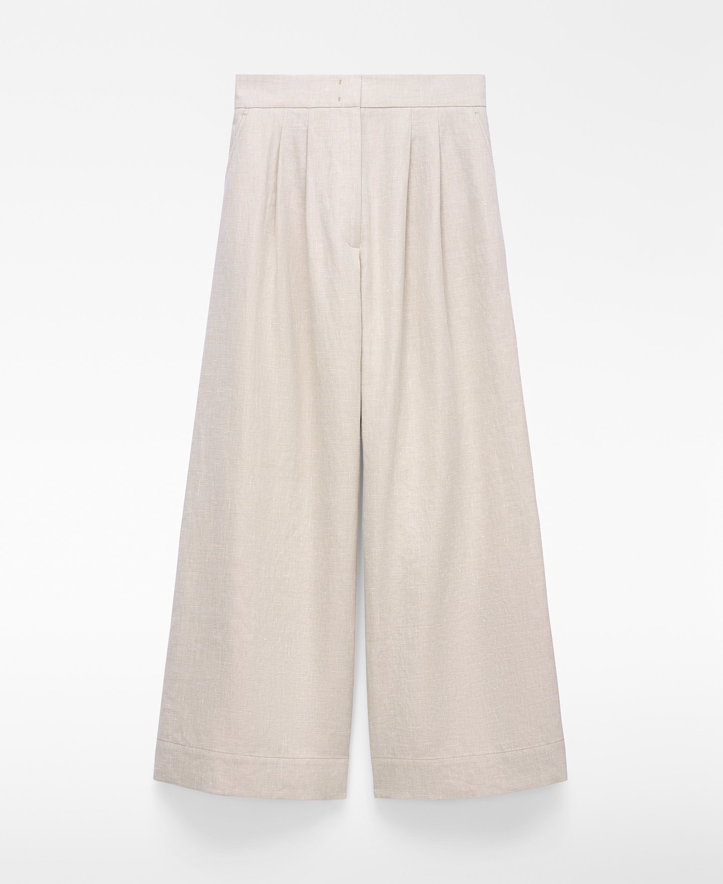 Double-pleat wide-leg trousers image number 4