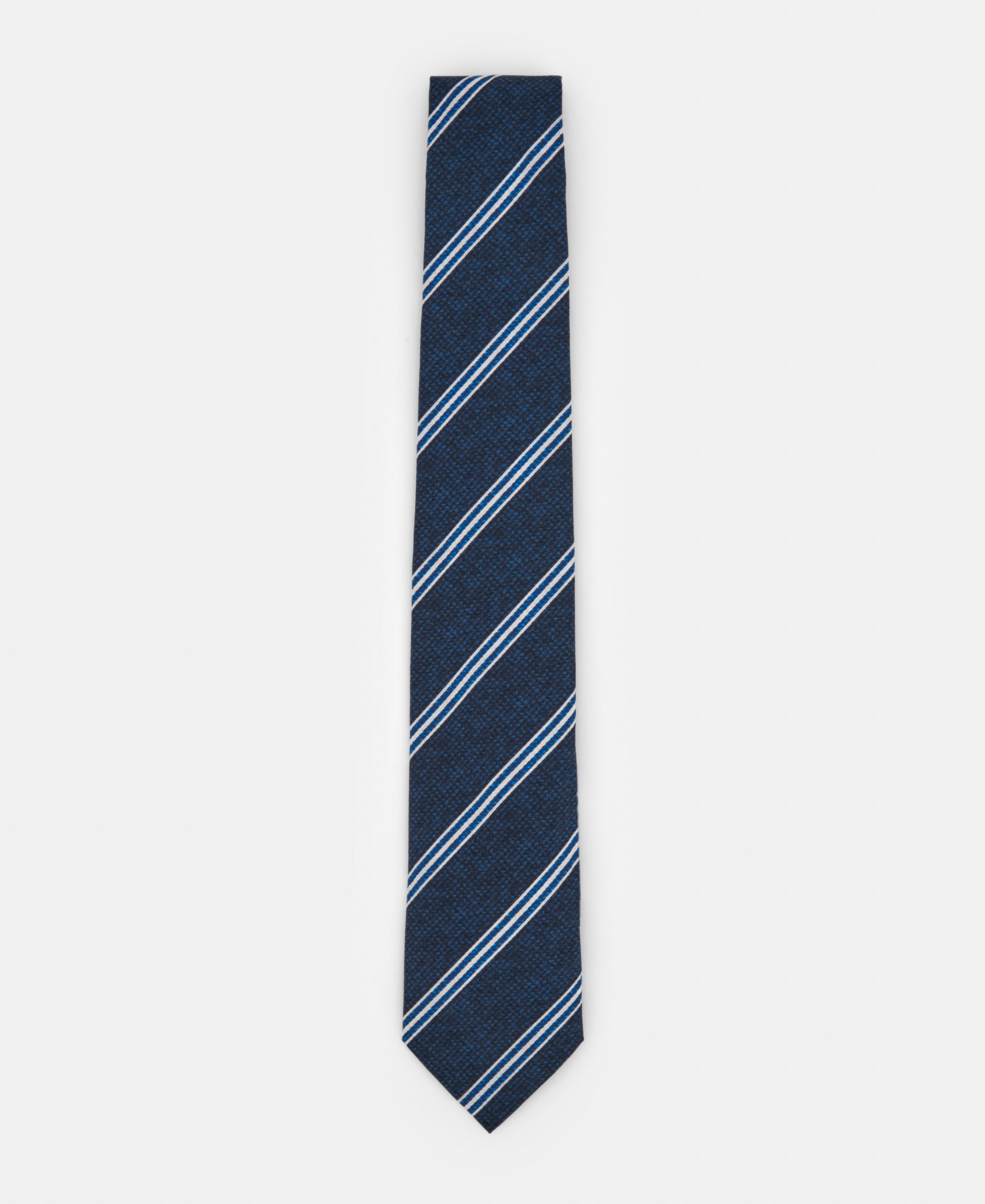 Striped cotton tie image number 0