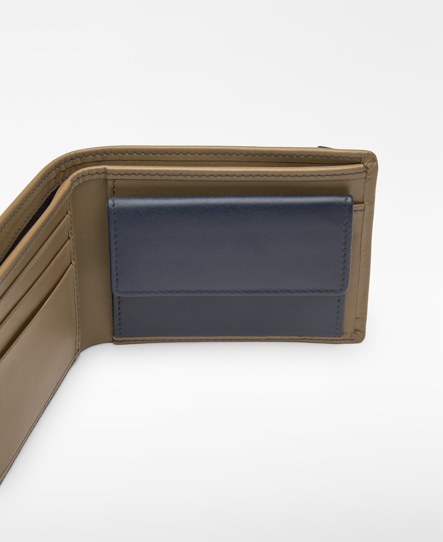 Two-tone leather wallet man image number 1