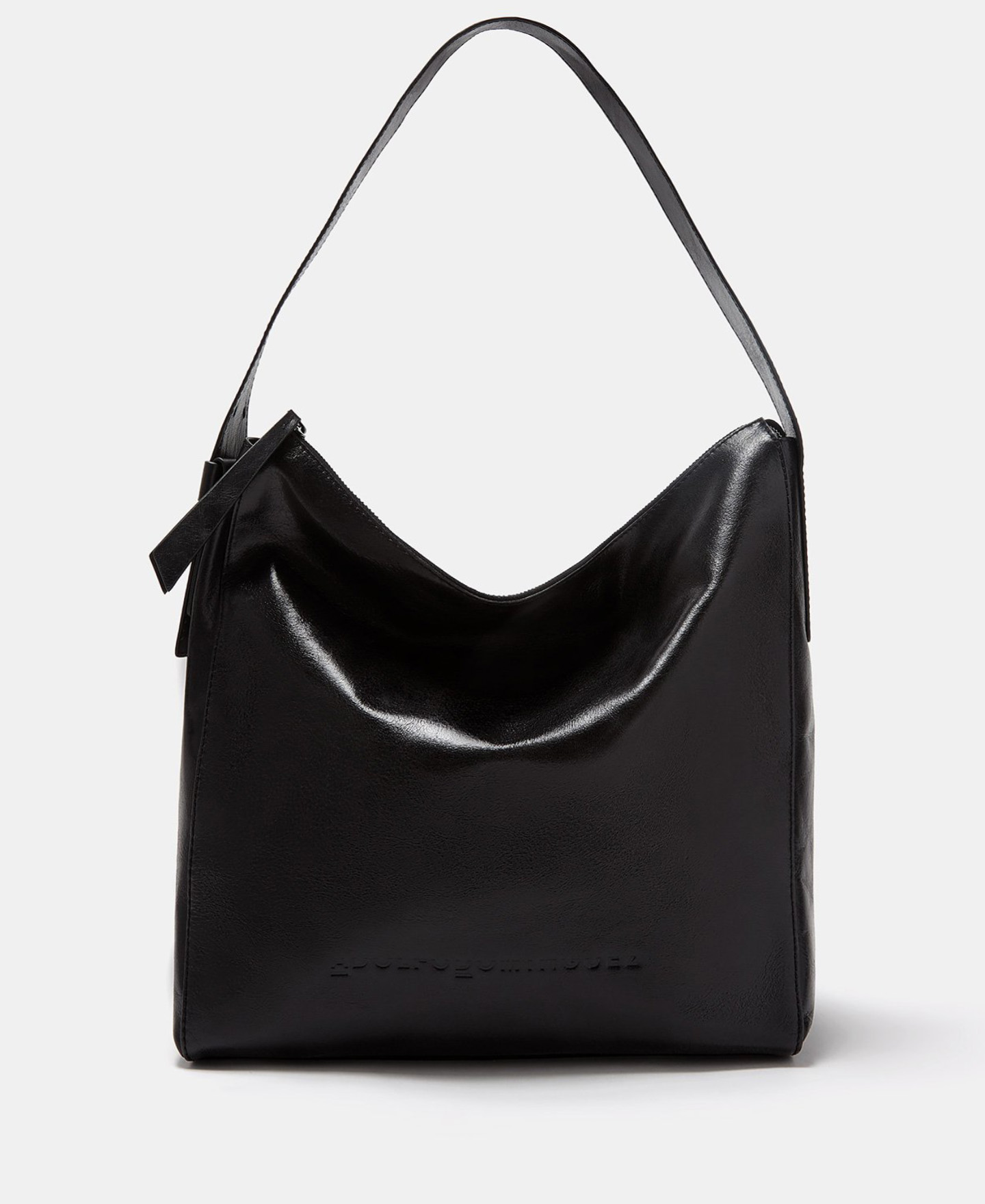 Cracked leather hobo bag image number 0