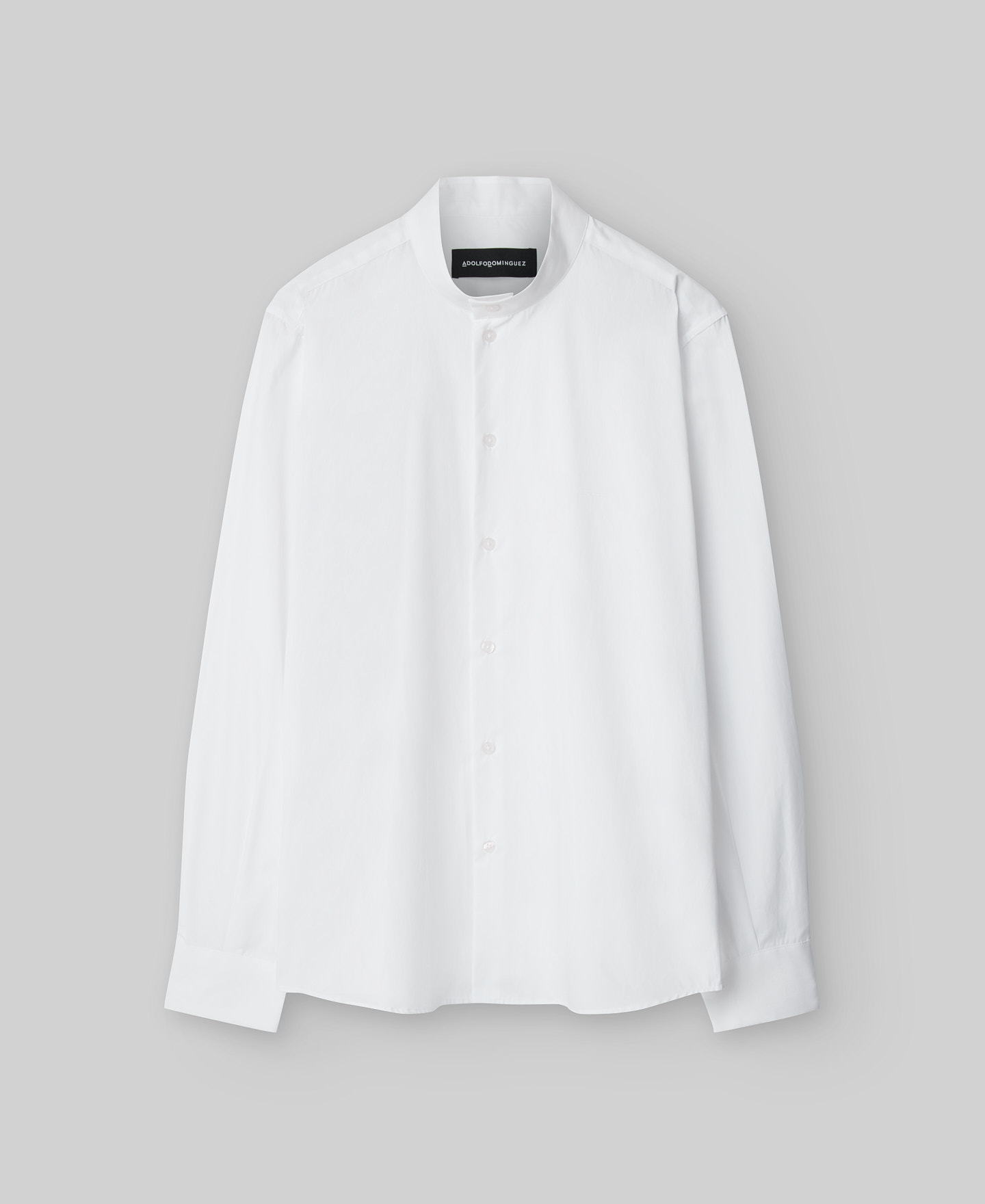 Mandarin collar organic cotton shirt man image number 4