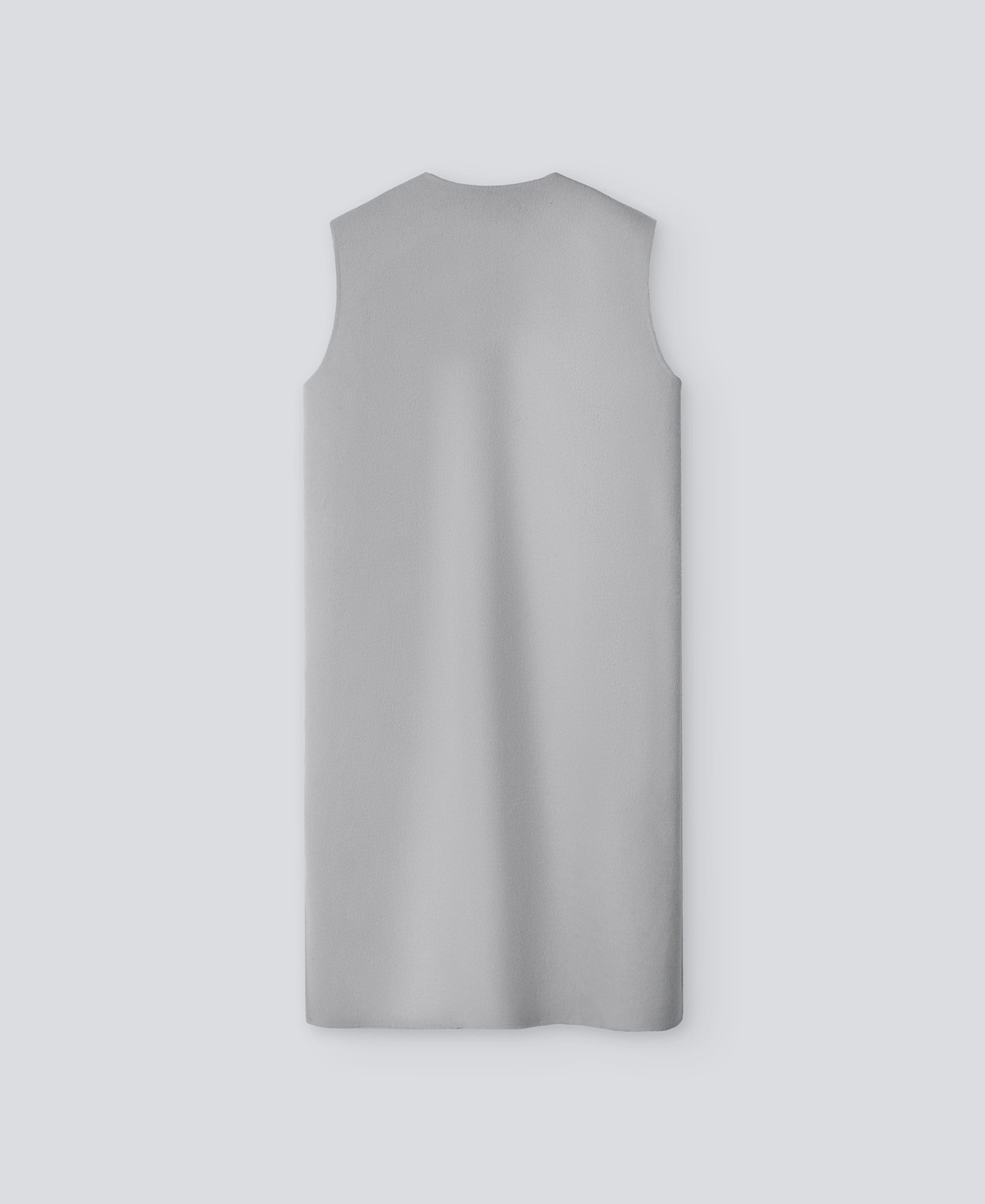 Grey long double-breasted vest woman image number 5