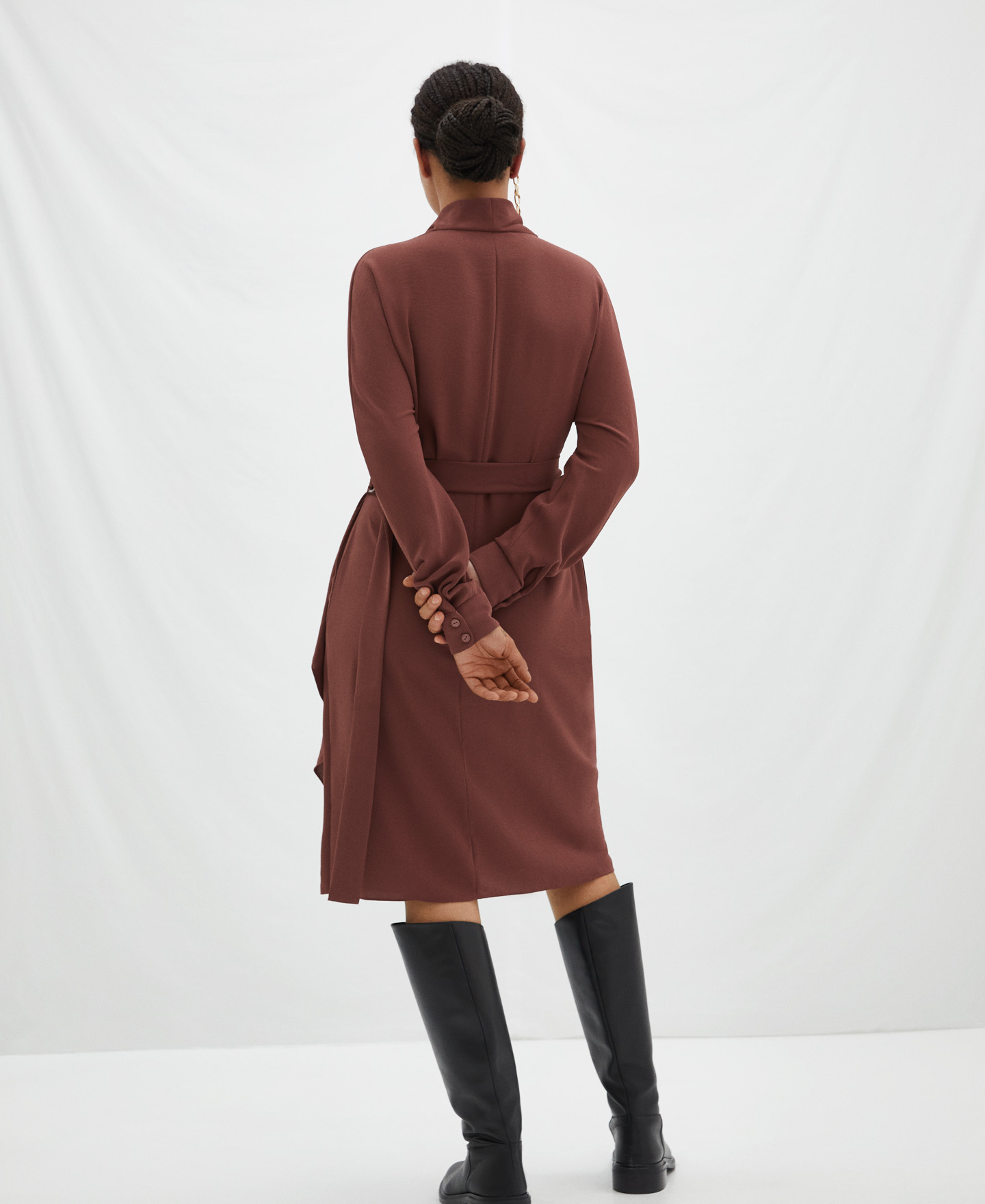 Wrap-around dress with side lacing image number 2