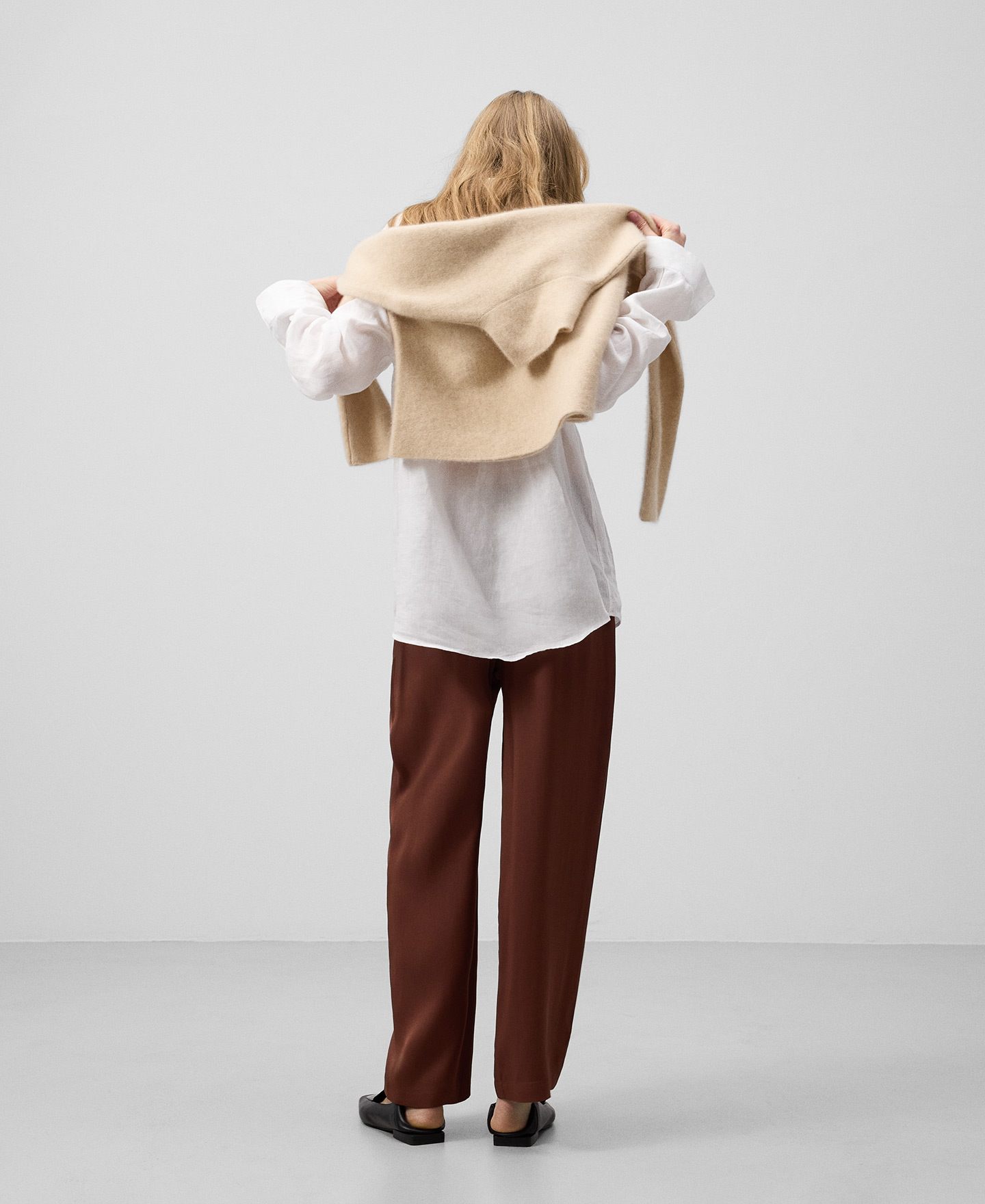 Straight leg pajama trousers woman image number 2