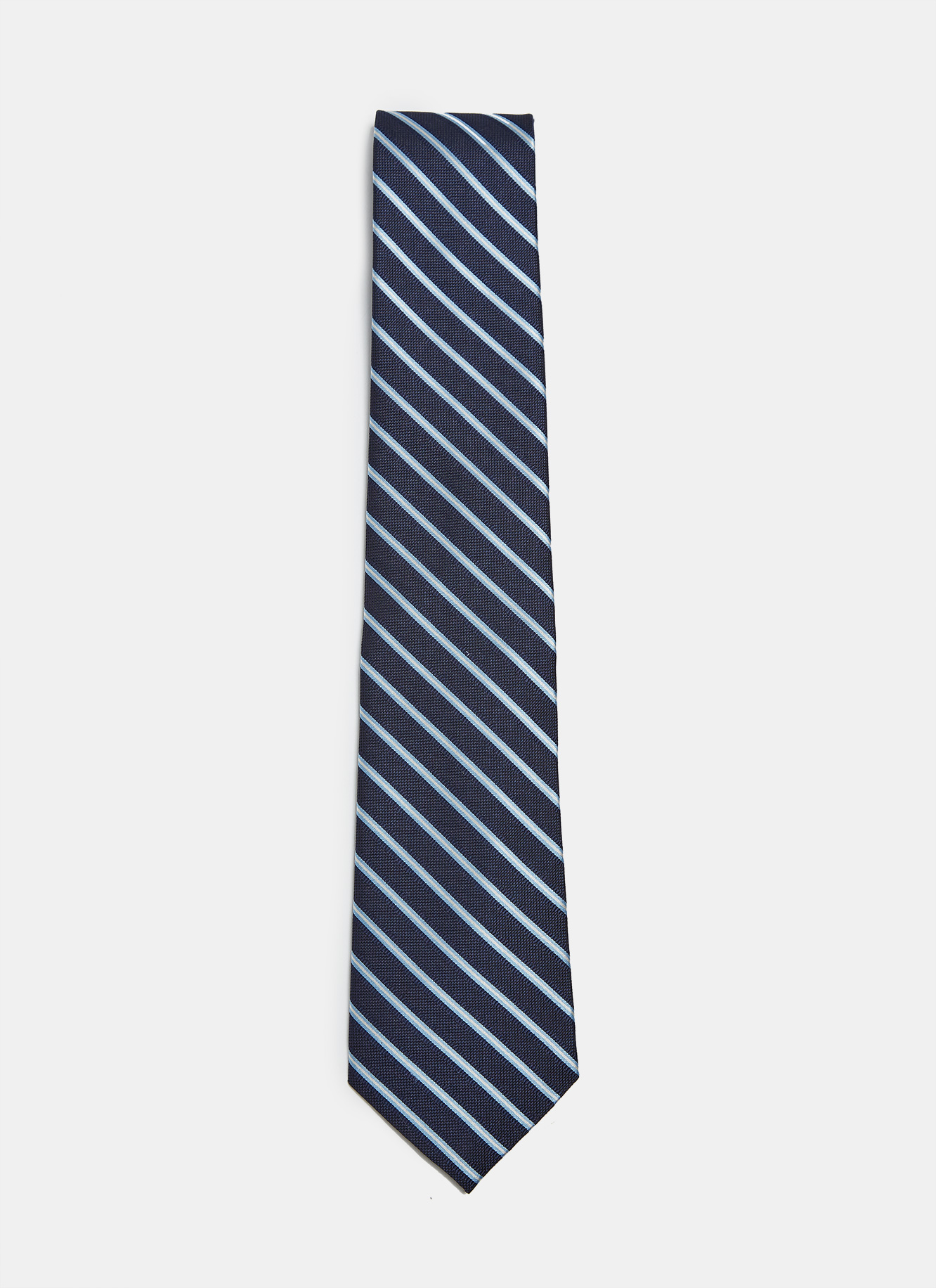 Silk tie with striped design image number 0