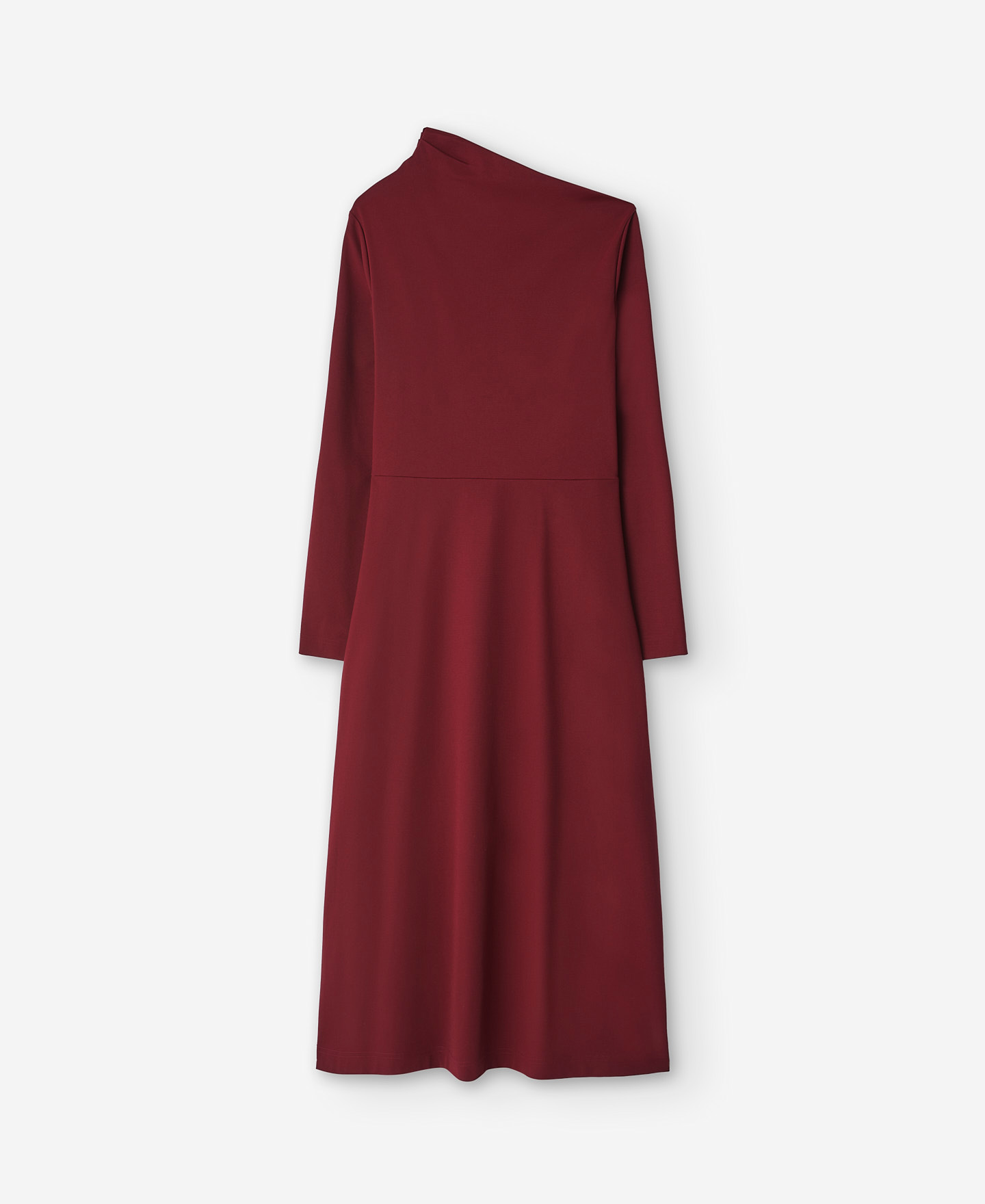 Asymmetric neckline midi dress image number 5
